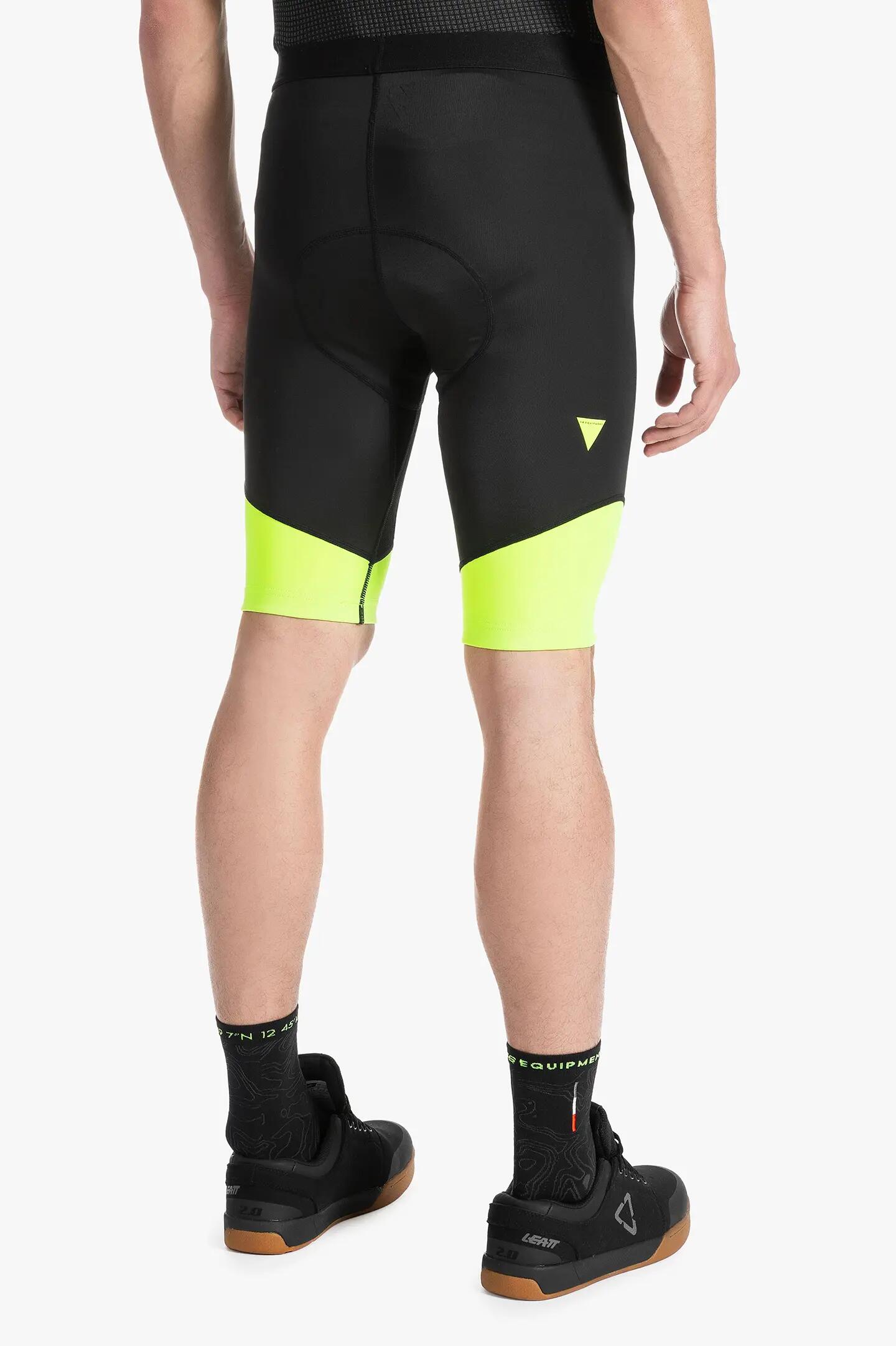 Calções - Motocross - Homem - Confortáveis, flexíveis - Preto/Verde claro 4/5