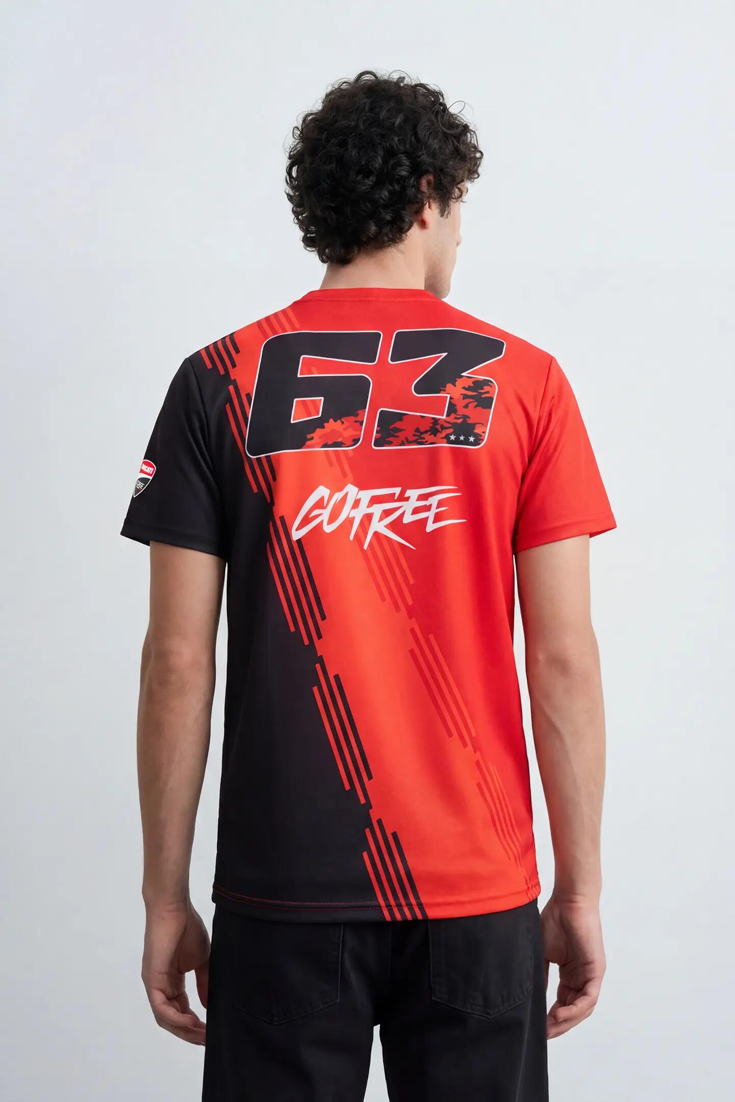 T-shirt - Motocross - Homem - Com padrão - vermelho/preto 4/5