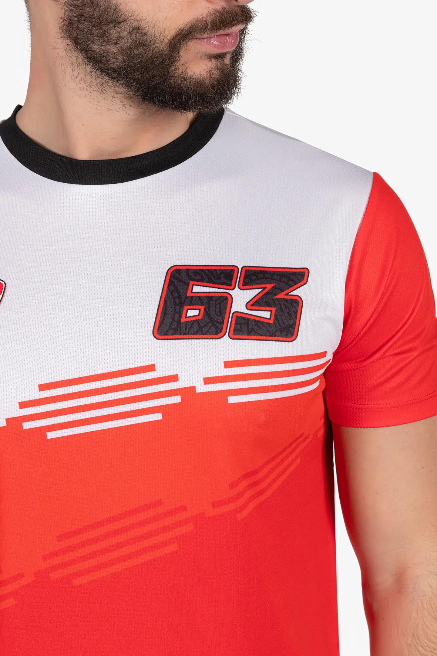 T-shirt - motocross - homem - mangas curtas, decote crew - branco 5/6