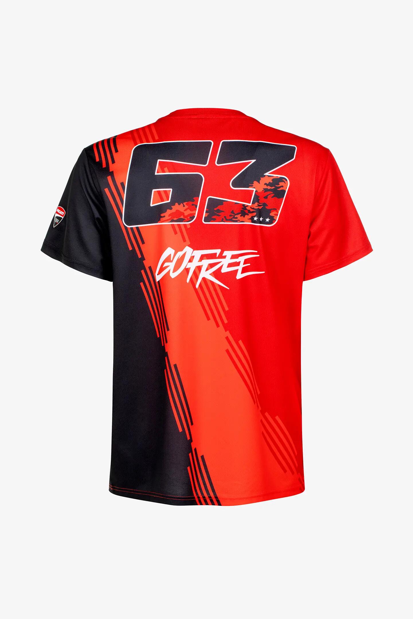 T-shirt - Motocross - Homem - Com padrão - vermelho/preto 2/5