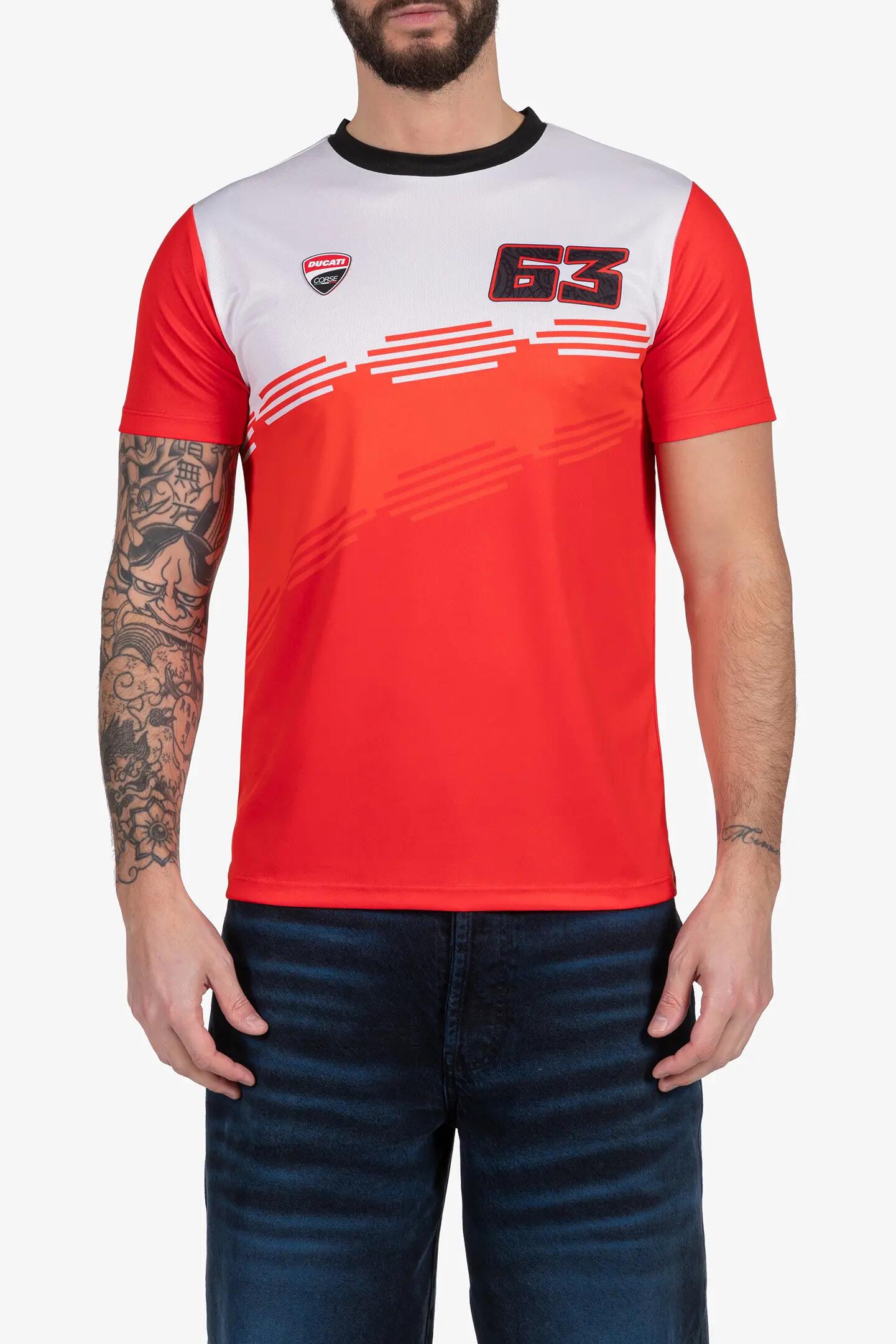 T-shirt - motocross - homem - mangas curtas, decote crew - branco 3/6