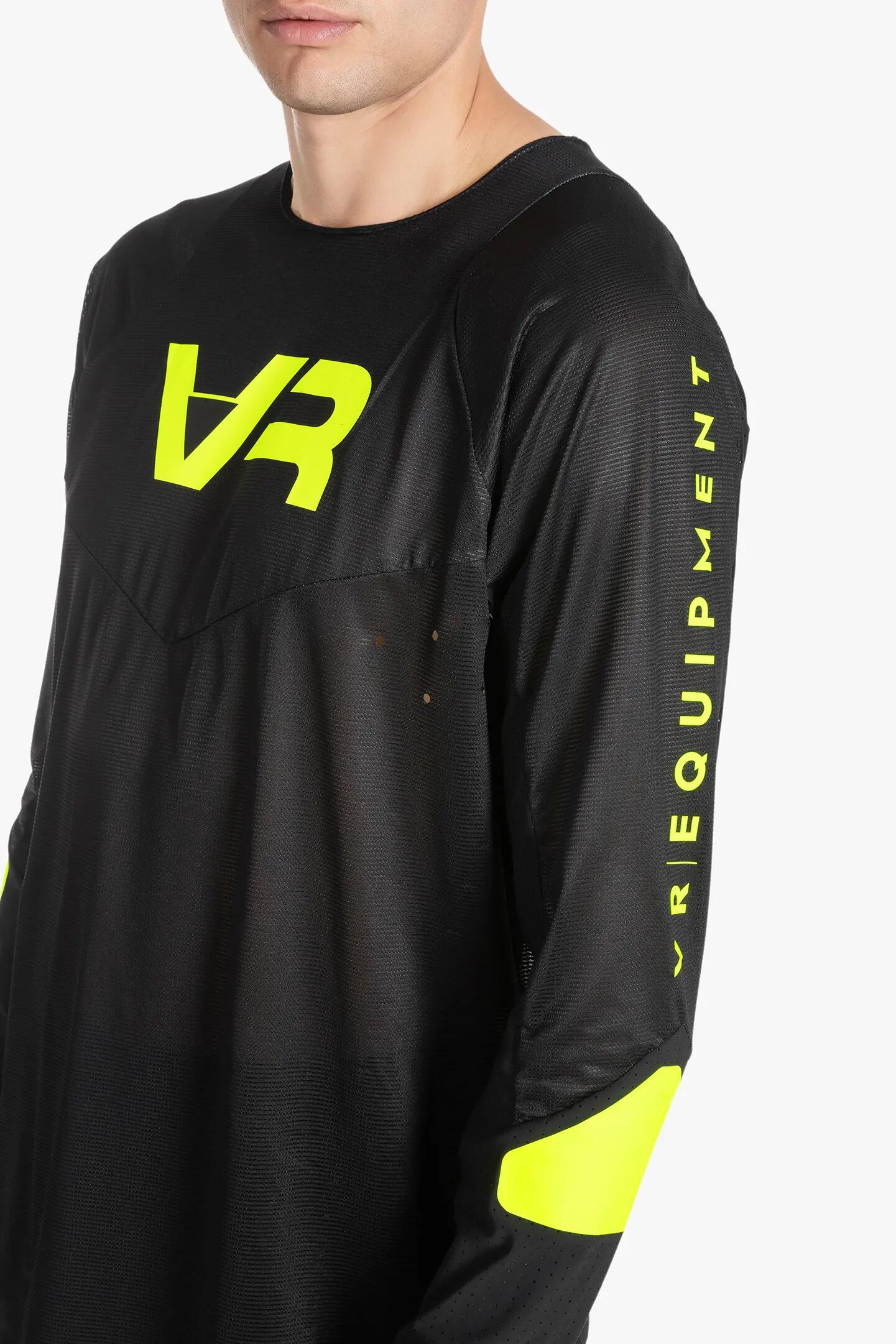 T-shirt de manga comprida - Motocross - Homem - Reflectante - Preto/Verde fluo 5/6