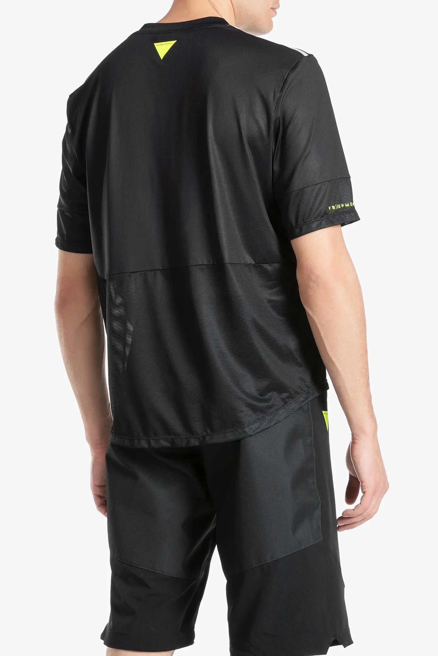 t-shirt - motocross - homem - mangas curtas, gola a coste - preto. 4/6
