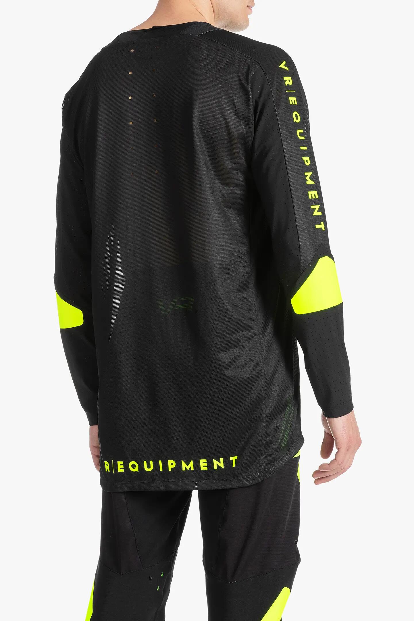 T-shirt de manga comprida - Motocross - Homem - Reflectante - Preto/Verde fluo 4/6