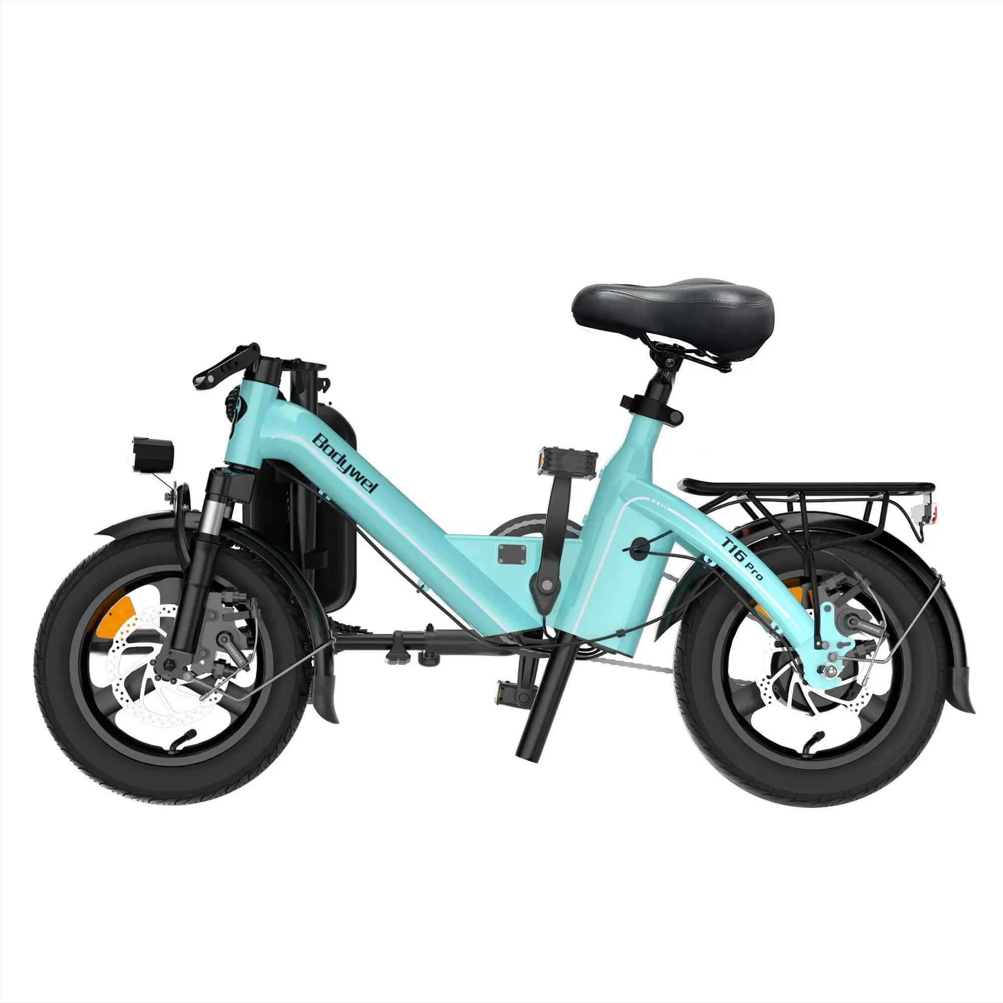 Bici Elettrica Pieghevole T16 Pro 14" 36V 7.8Ah 50km APP Mini Portapacchi 2/7