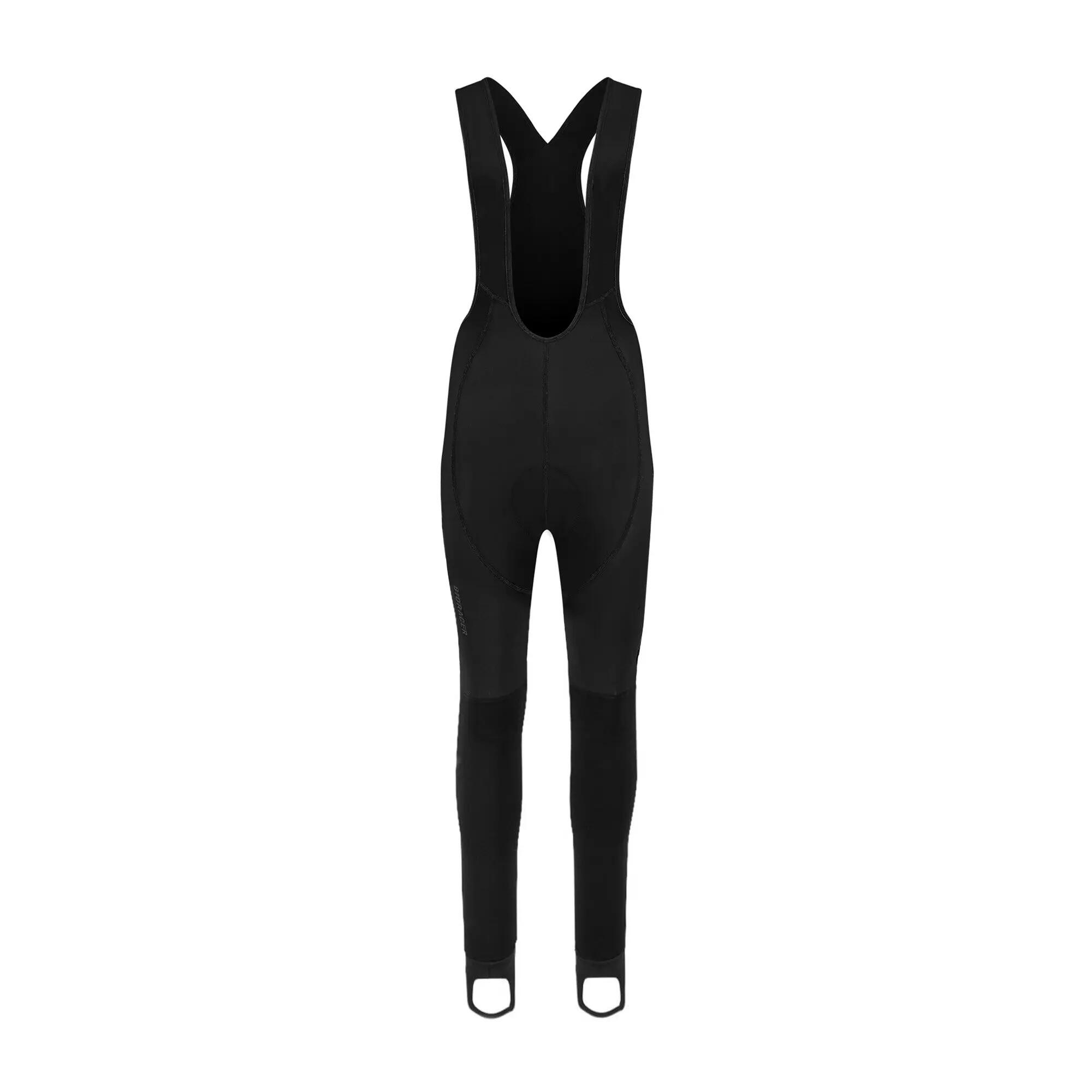 Collant vélo hiver isolant coupe-vent femme - Tempest Protect Pixel noir 1/7