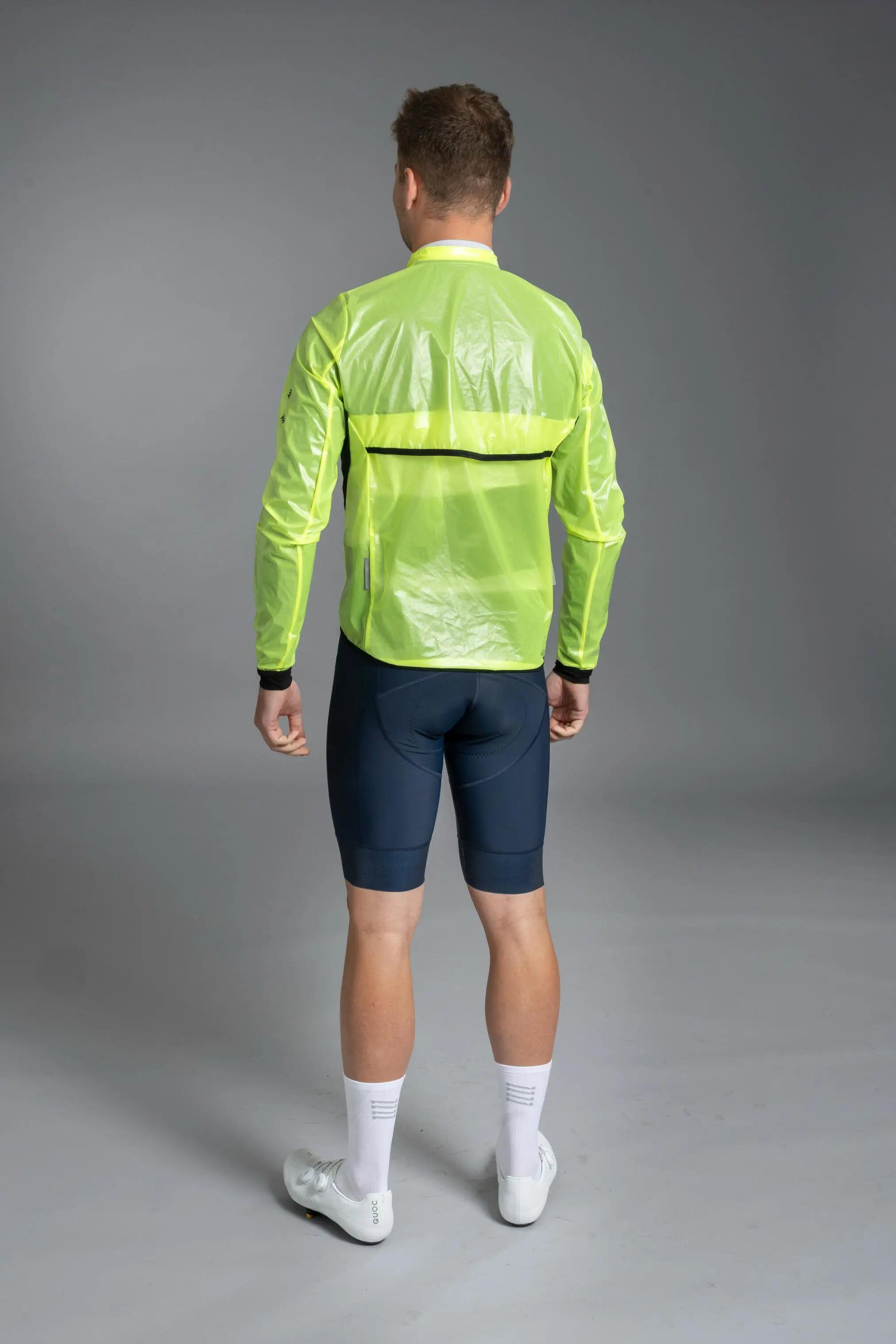 Veste Pluie Cyclisme Imperméable Respirante Unisexe - Rainy Jaune Fluo 4/7