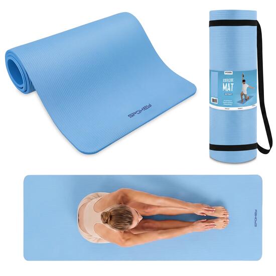 Tapis de fitness Spokey Softmat 1 cm - Bleu