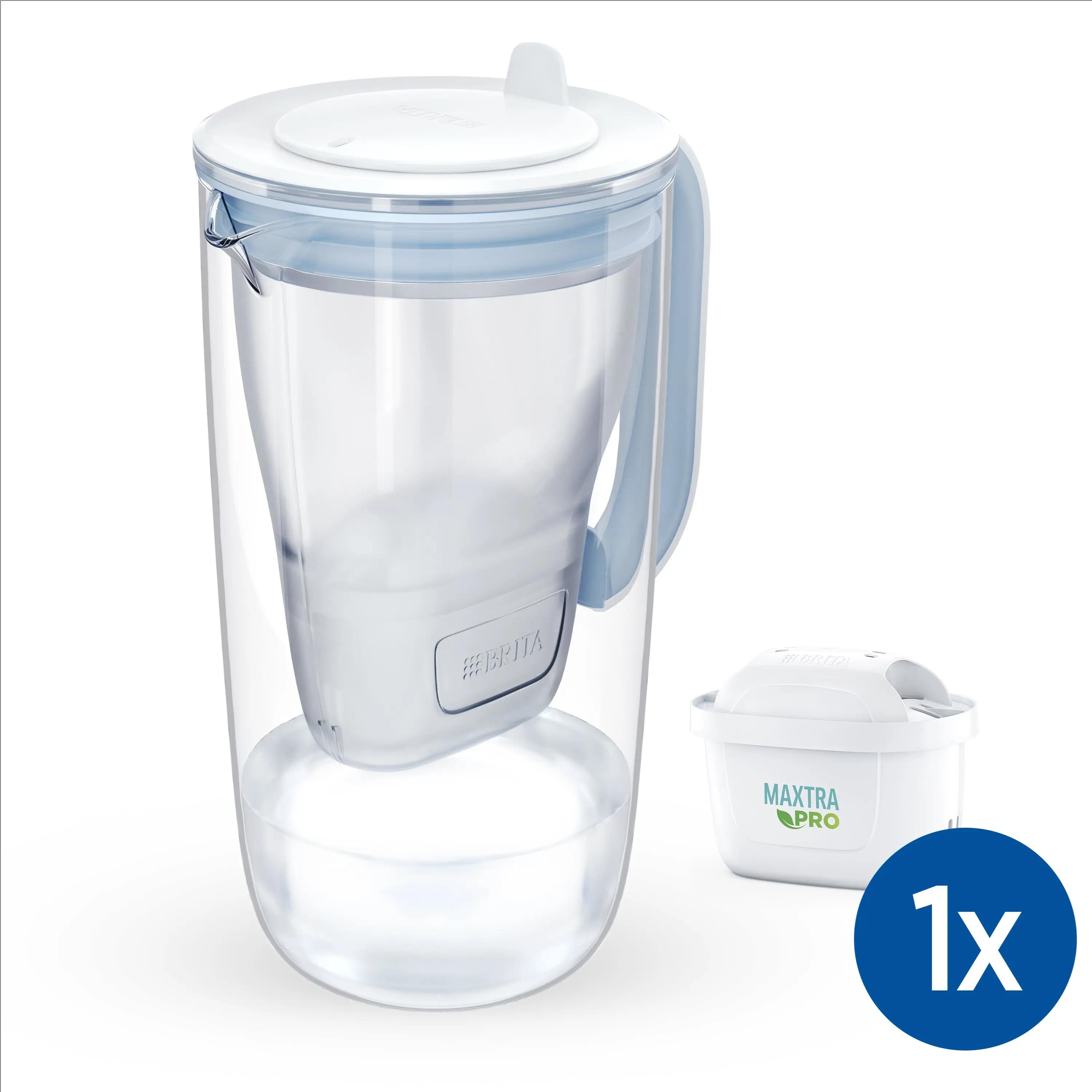BRITA Jarra filtrante de cristal 2.5L azul 2/7