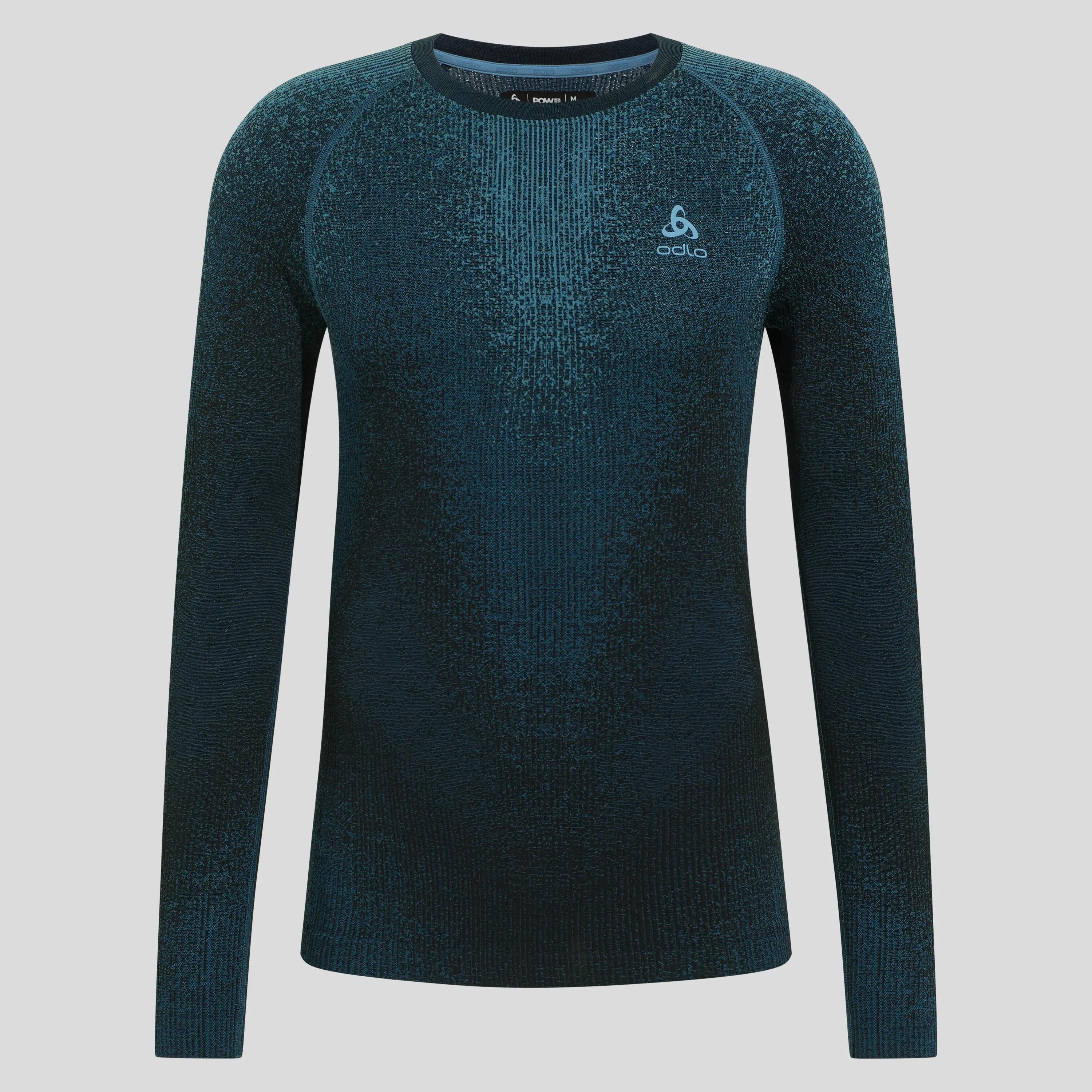 BaseLayer Long Sleeve Odlo Schwarzecomb Blau 6/7