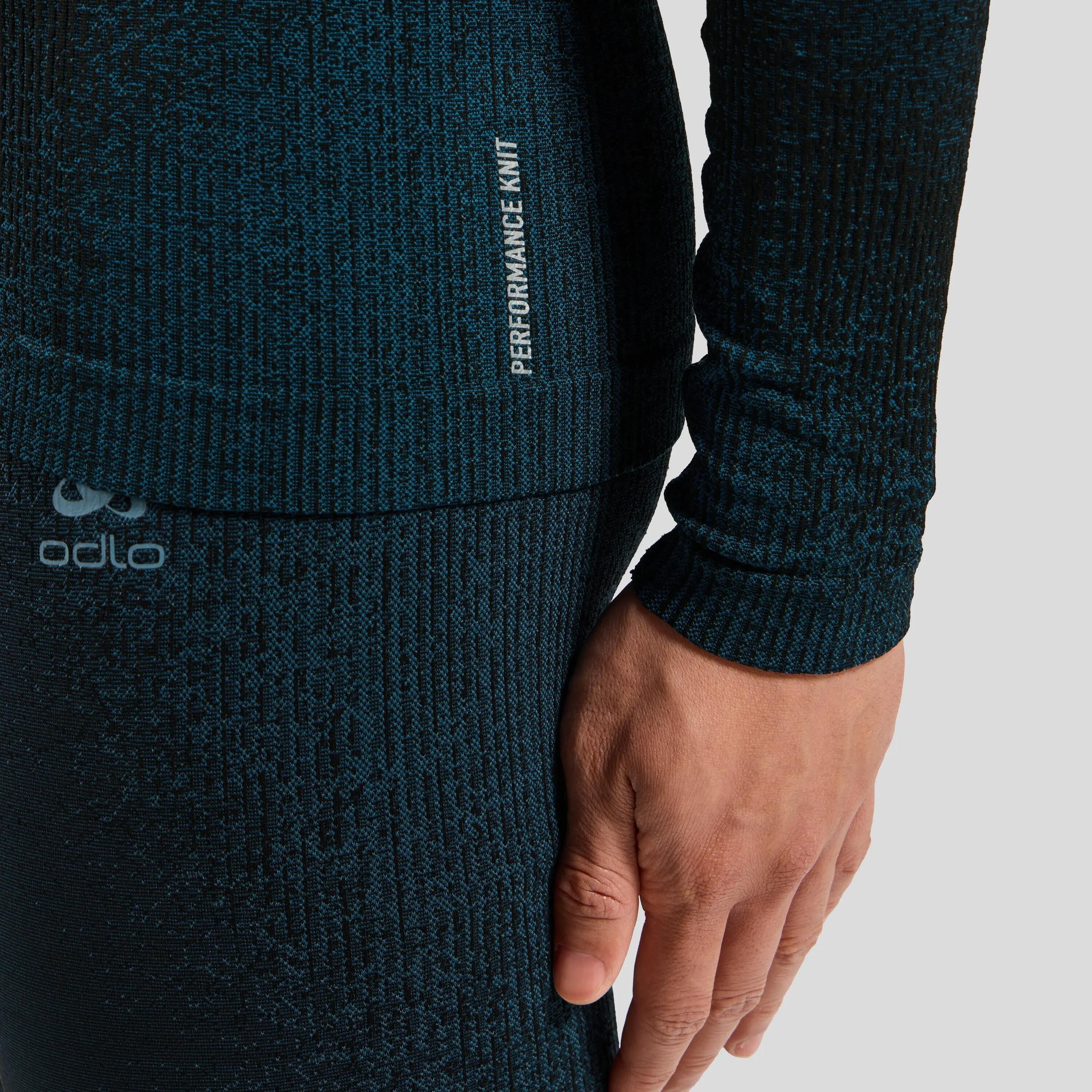 BaseLayer Long Sleeve Odlo Schwarzecomb Blau 4/7