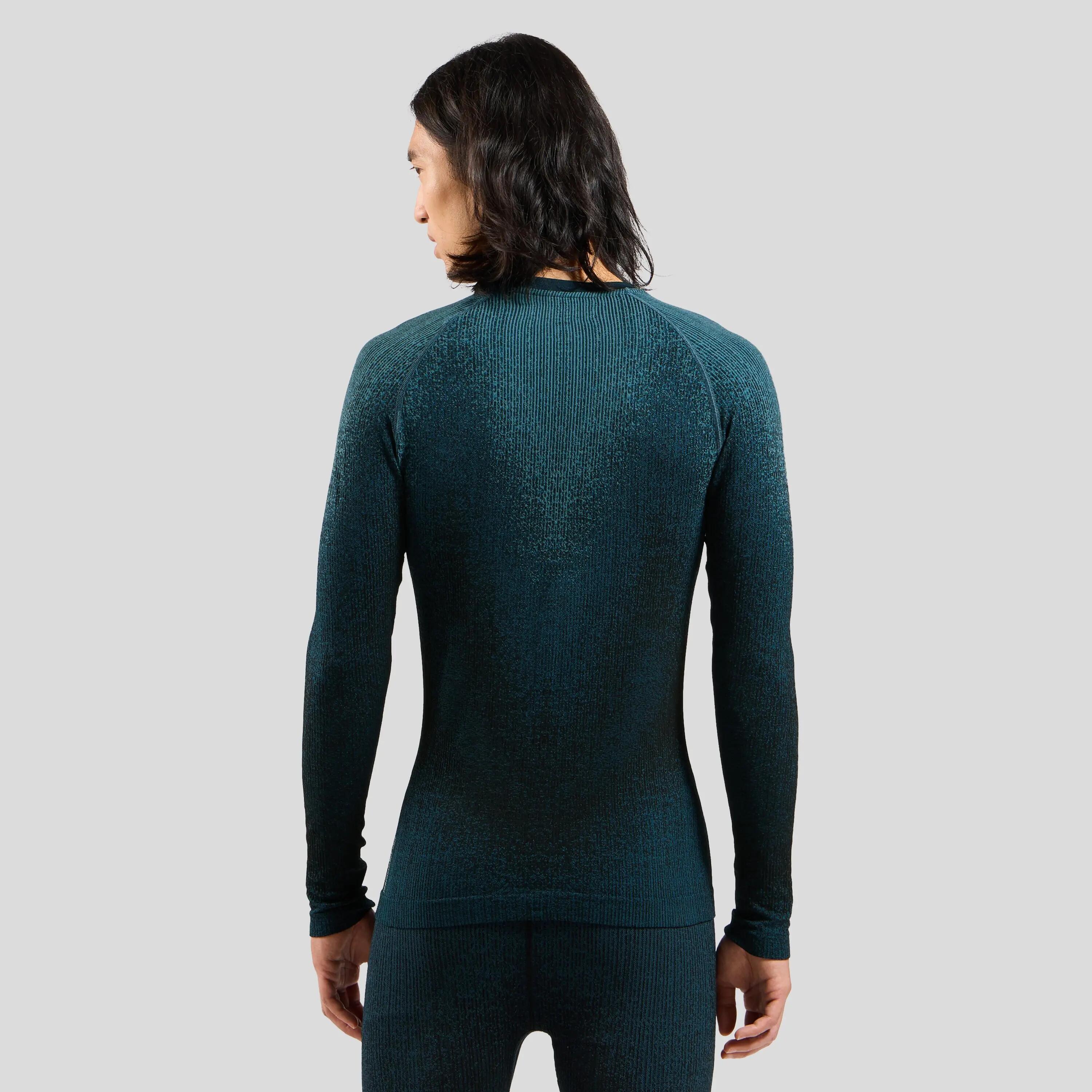 BaseLayer Long Sleeve Odlo Schwarzecomb Blau 2/7