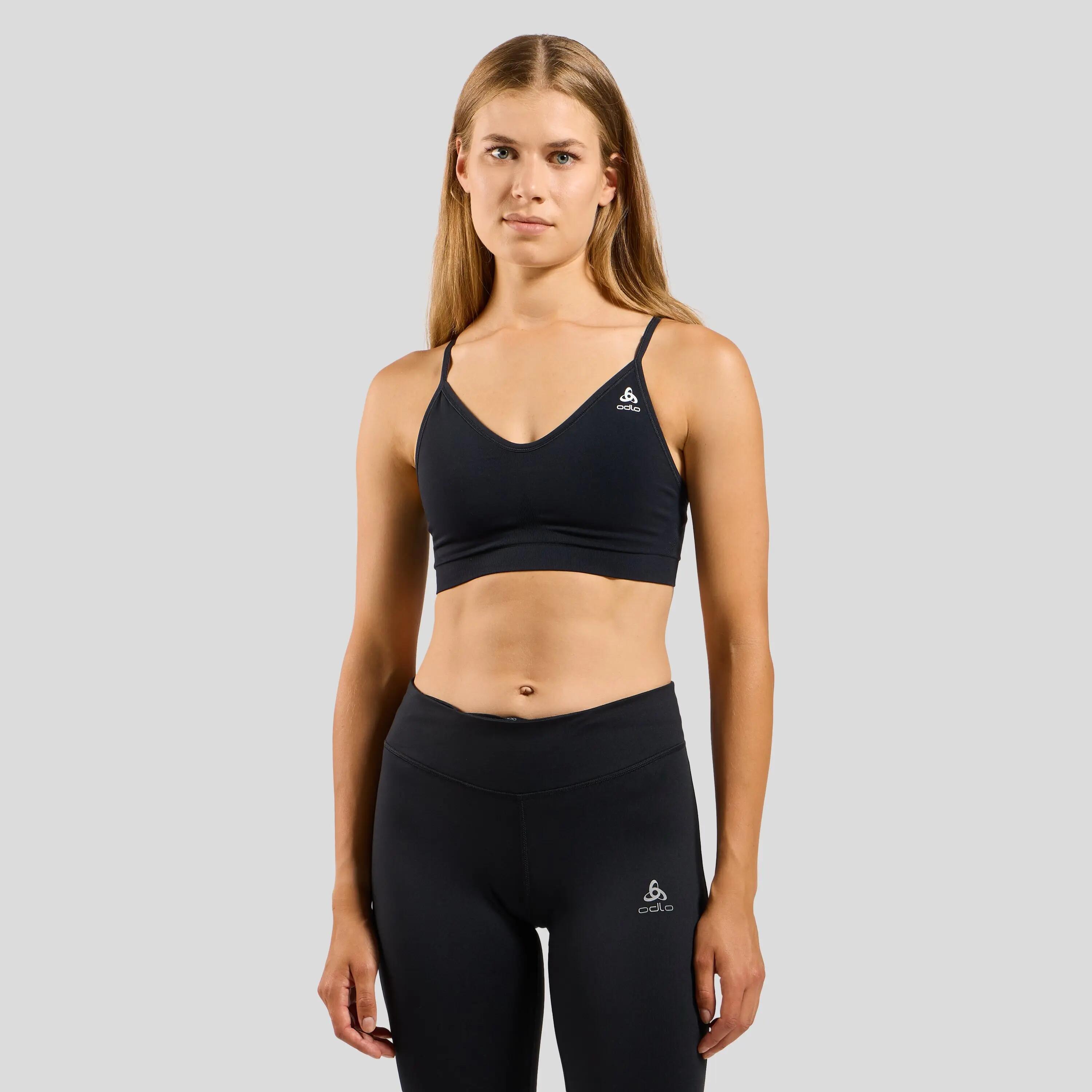 Reggiseno morbido senza cuciture Odlo da donna nero 1/8