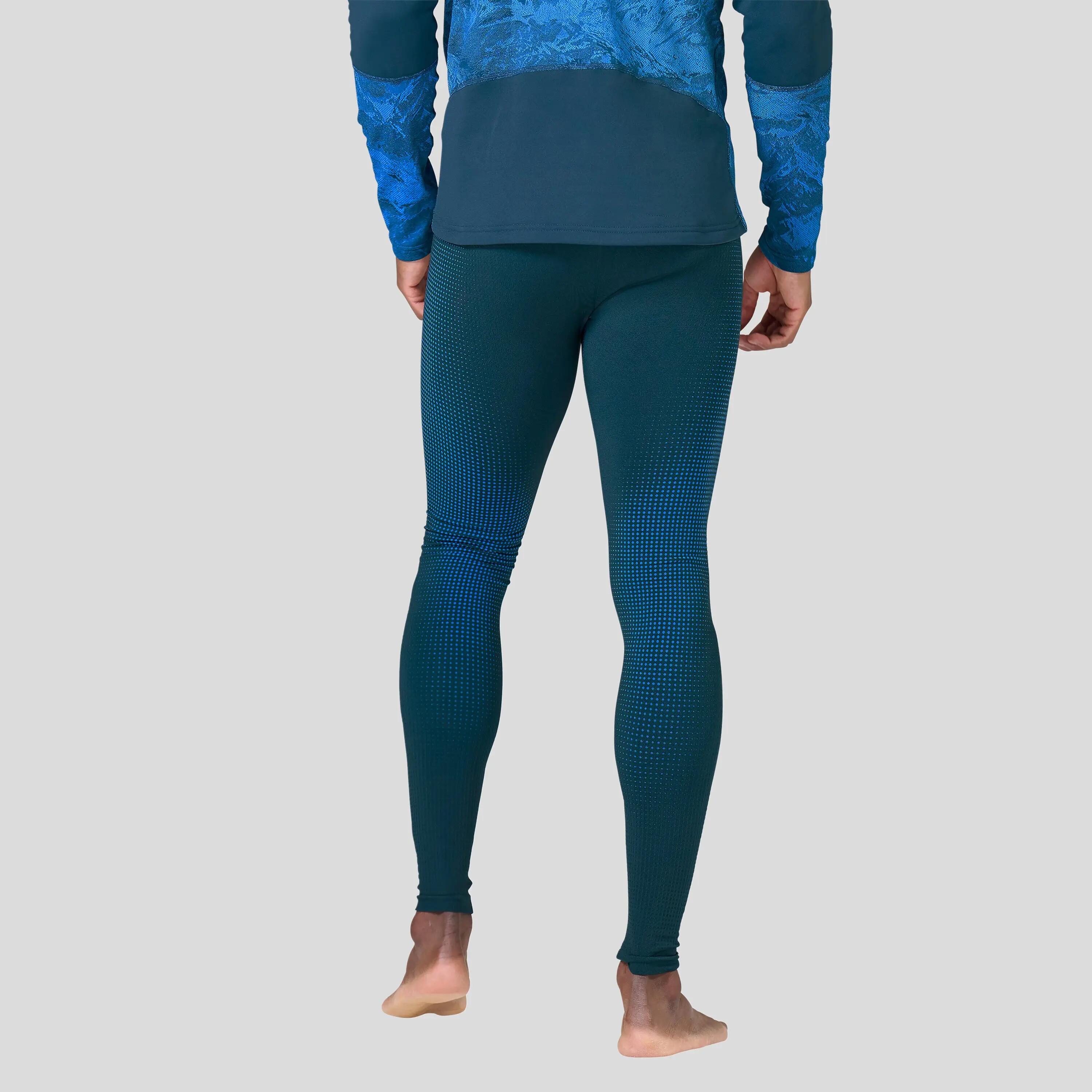 Odlo Performance Warm Eco Lange Panty Blauw 2/6
