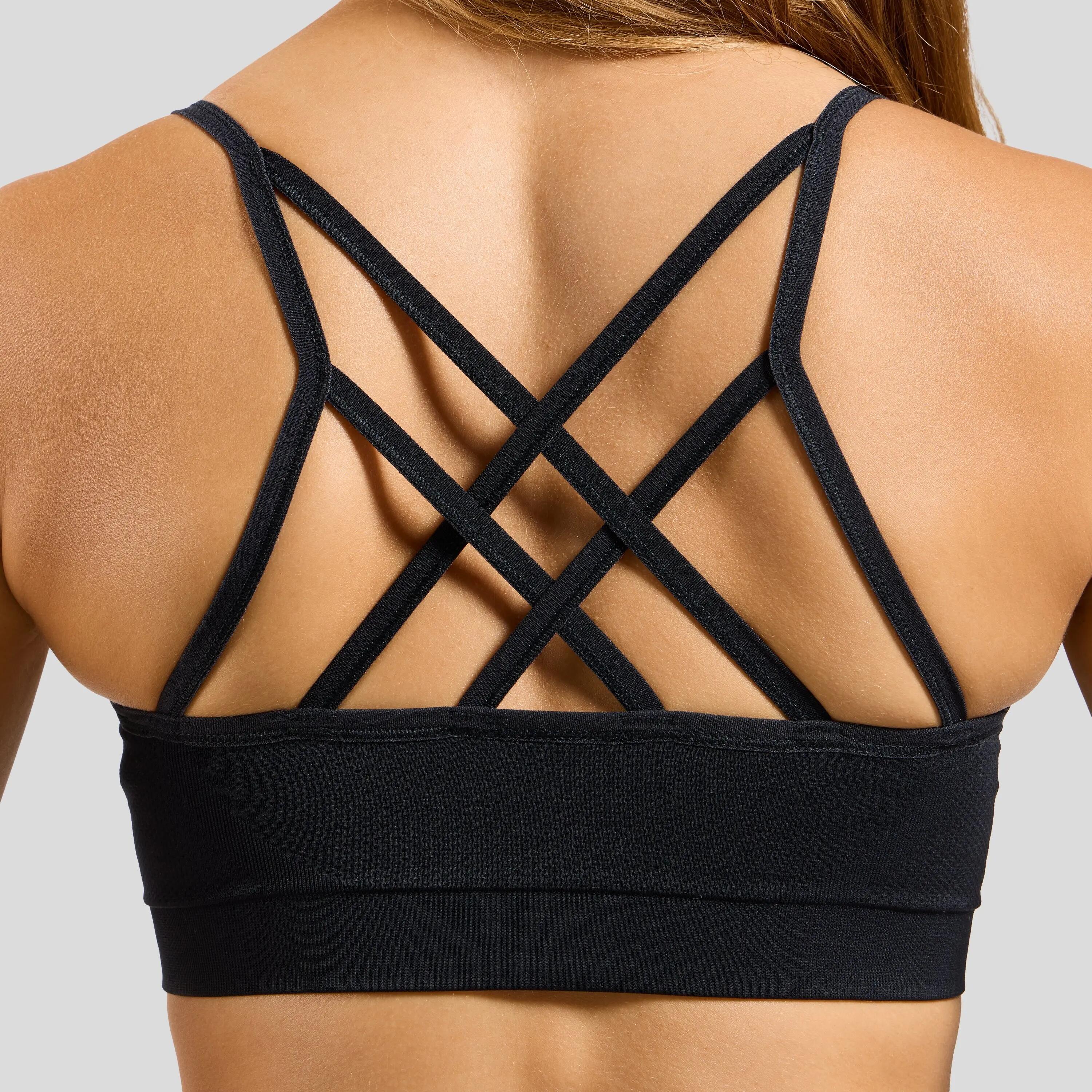 Reggiseno morbido senza cuciture Odlo da donna nero 3/8