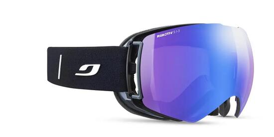 Masque de ski et de snowboard enfant et adulte - Noir / Gris LIGHTYEAR REACTIV