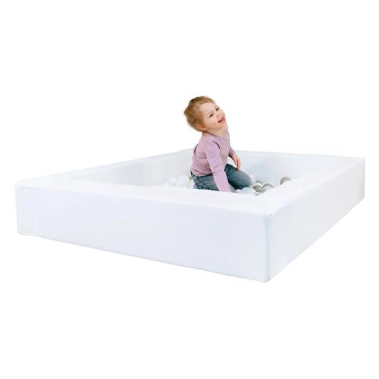 Bébé & Tout-petit Piscine à Balles Carrée en Mousse Blanche