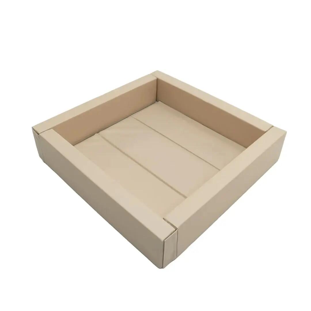 Baby & Kleinkind Bällebad Quadratisch Schaumstoff Beige 5/7