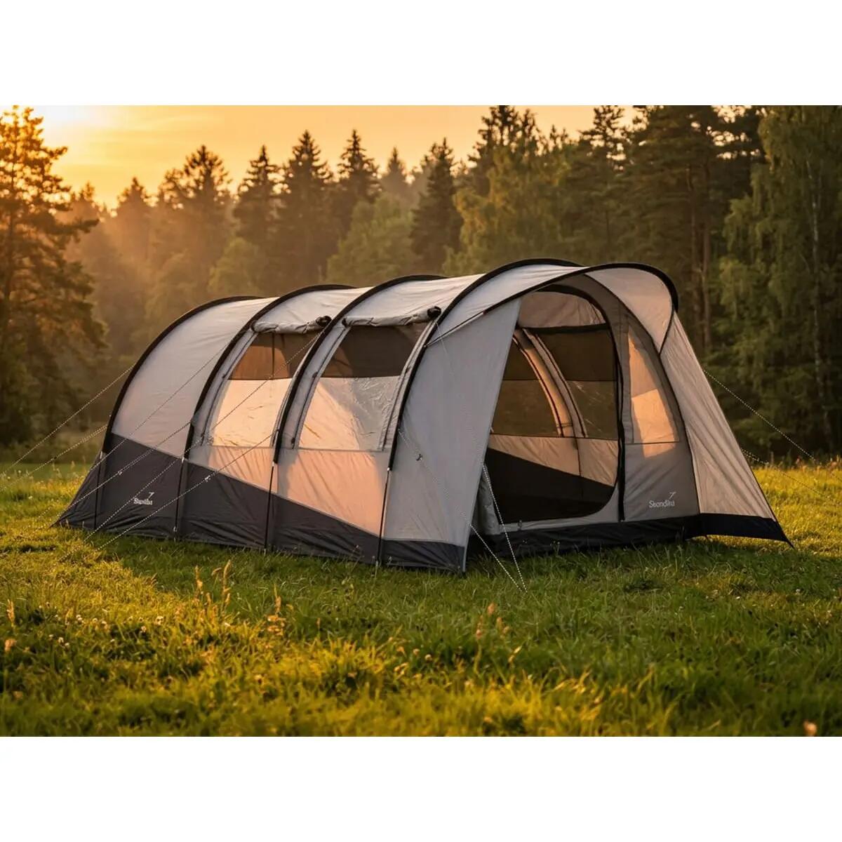 Tente tunnel Isken 5 Protect - 5 personnes - Sol cousu - Protection UV 5/15