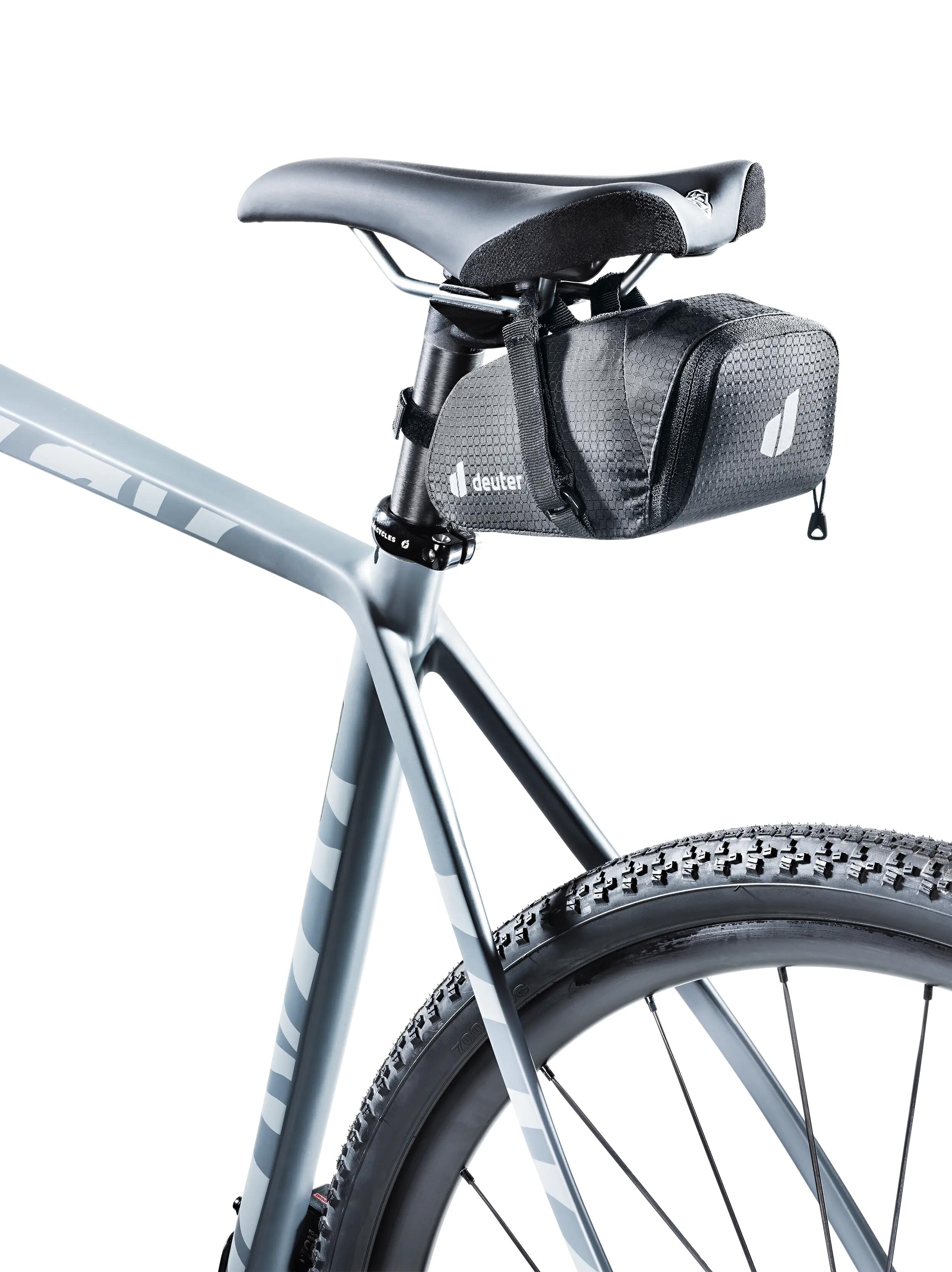 bolsa de sillín - ciclismo - unisex - minimalista, ligera - modelo 0.8 - negro 2/7