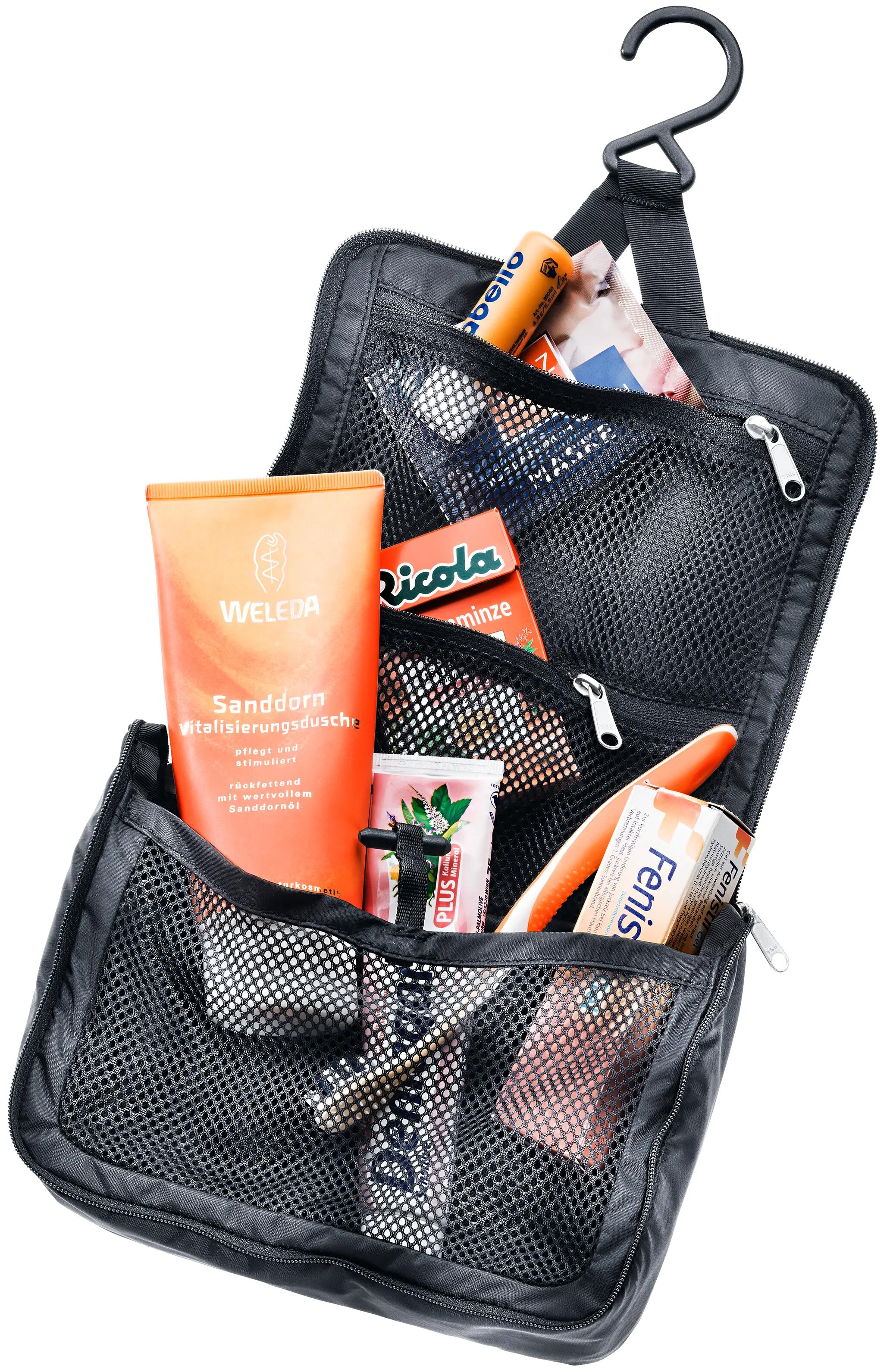Trousse de toilette - camping - légère et spacieuse - noir 2/7