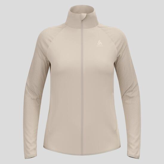 Veste Running Hybride Odlo Zeroweight Warm 2.0 Beige Femme