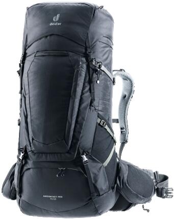 Unisex - wandern - rucksack - aircontact pro 75+10 - schwarz