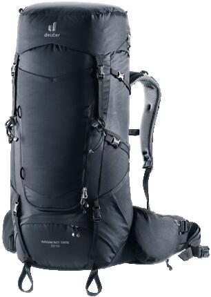 Trekking-rucksack-verstellbar-aircontact core 60+10-schwarz