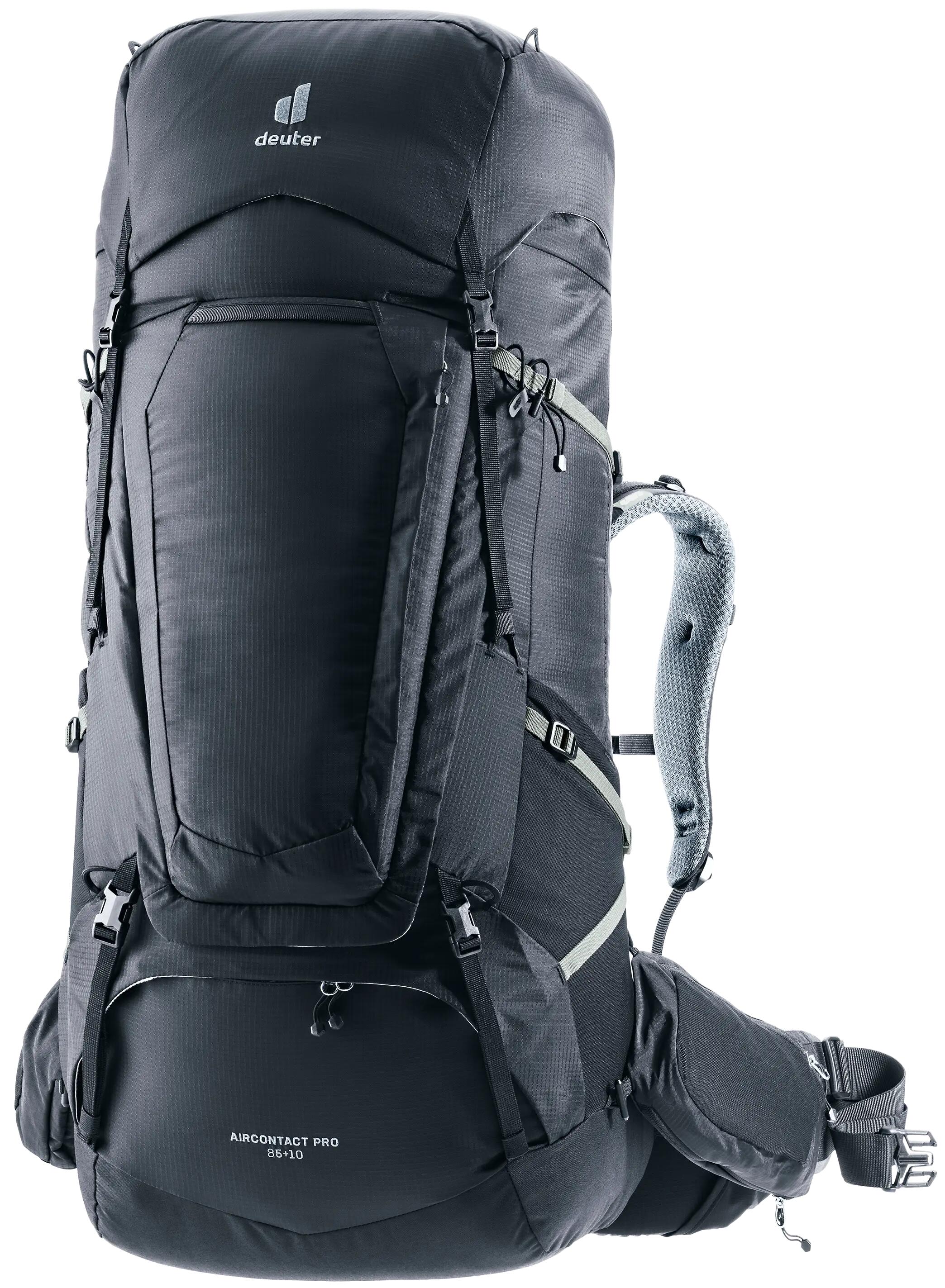mochila - senderismo - unisex - organizada, ajustable - modelo 85+10 - negro 1/7