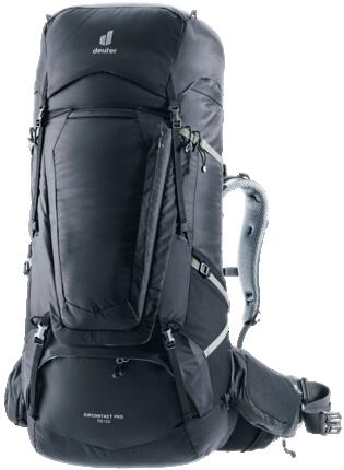 trekking - rucksack - passgenau, beladungsstabil - modell 85+10 - schwarz