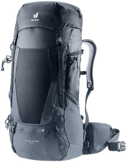 Zaino - alpinismo - ventilato regolabile - nero