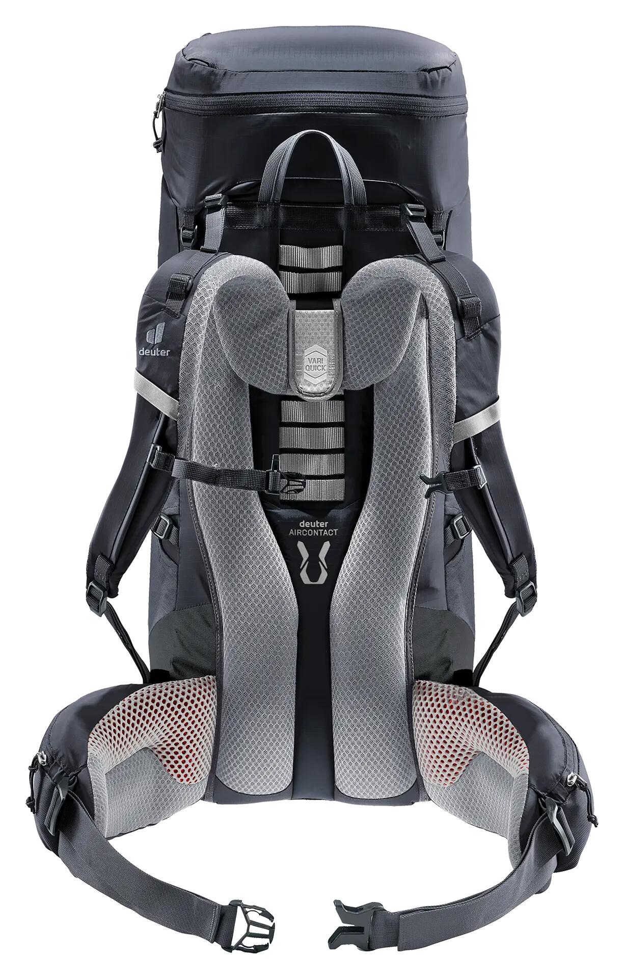 sac à dos - trekking - unisexe - léger, ventilé, Aircontact Lite - noir/graphite 2/12
