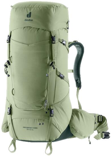 Damen - rucksack - belüftet - aircontact 55+10 sl - grove-ivy