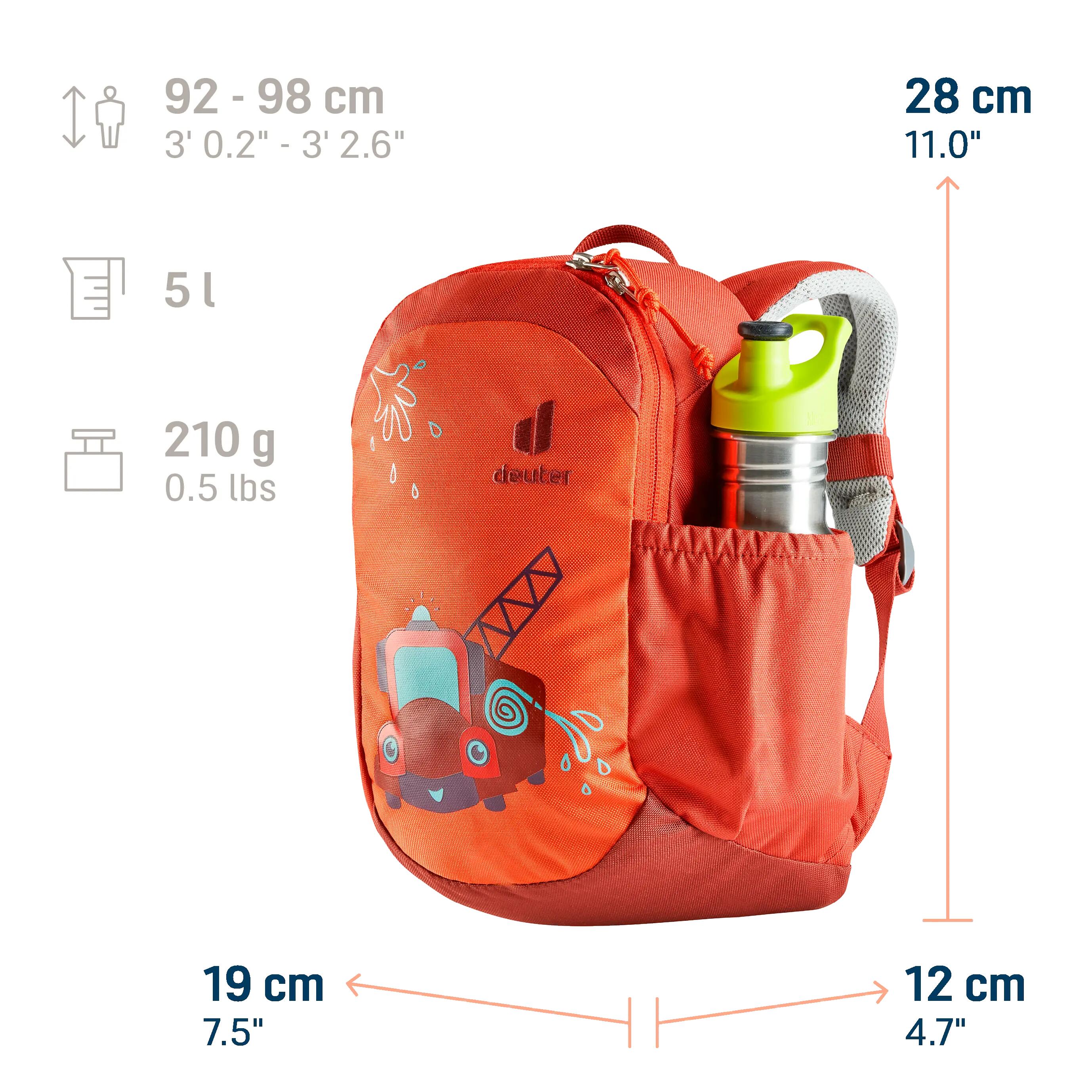 Kinder - rucksack - gepolstert, nachhaltig - pico - papaya-lava 2/7