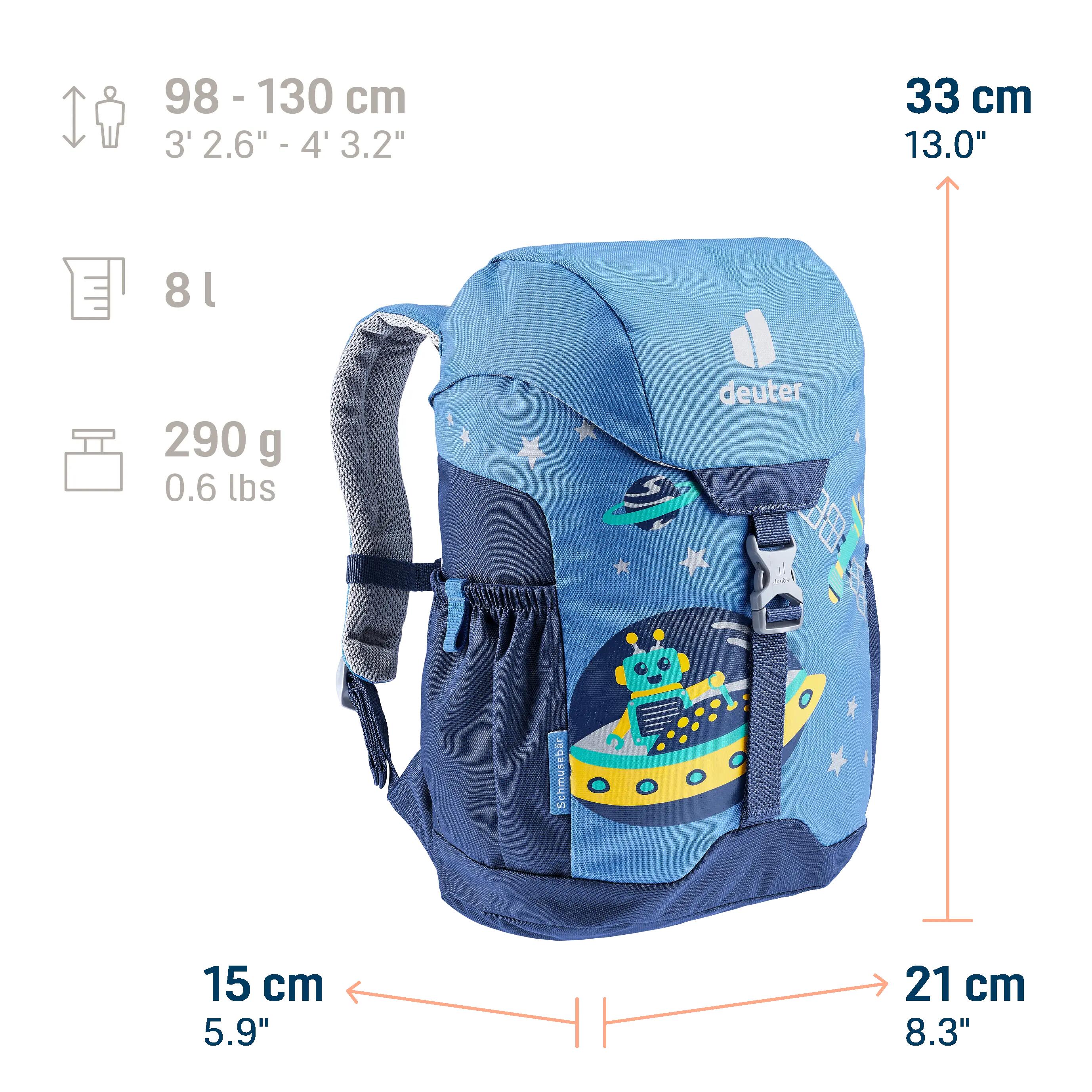 Zaino - scuola - unisex - riflettente - schmusebär - blu 2/10