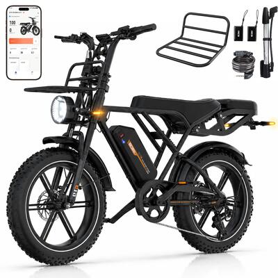 Elektrische fiets mtb g19 20" brede banden 250w 48v 1080wh koppelsensor