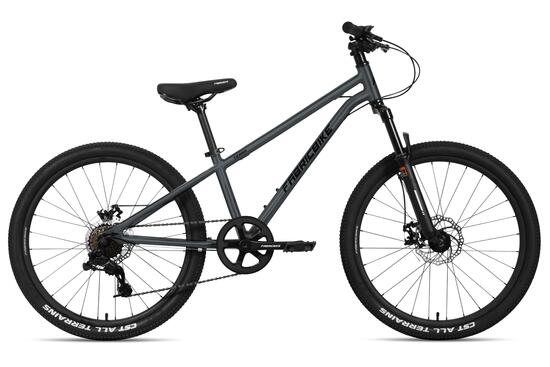 FABRICBIKE Terra - VTT 24'' enfant 8-12 ans, 7 vitesses. Graphite