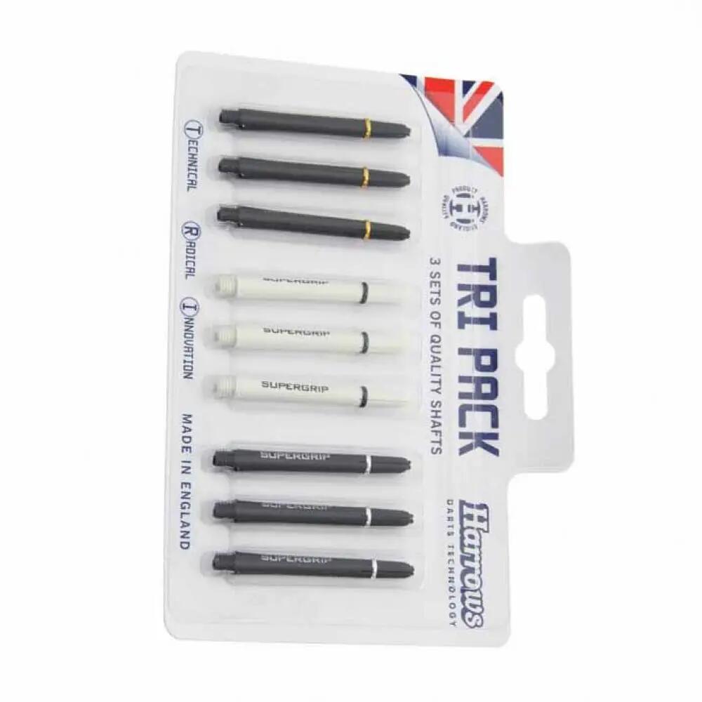 Cañas Tri Pack Harrows Supergrip Pro Shaft Medium White/Black 2/3
