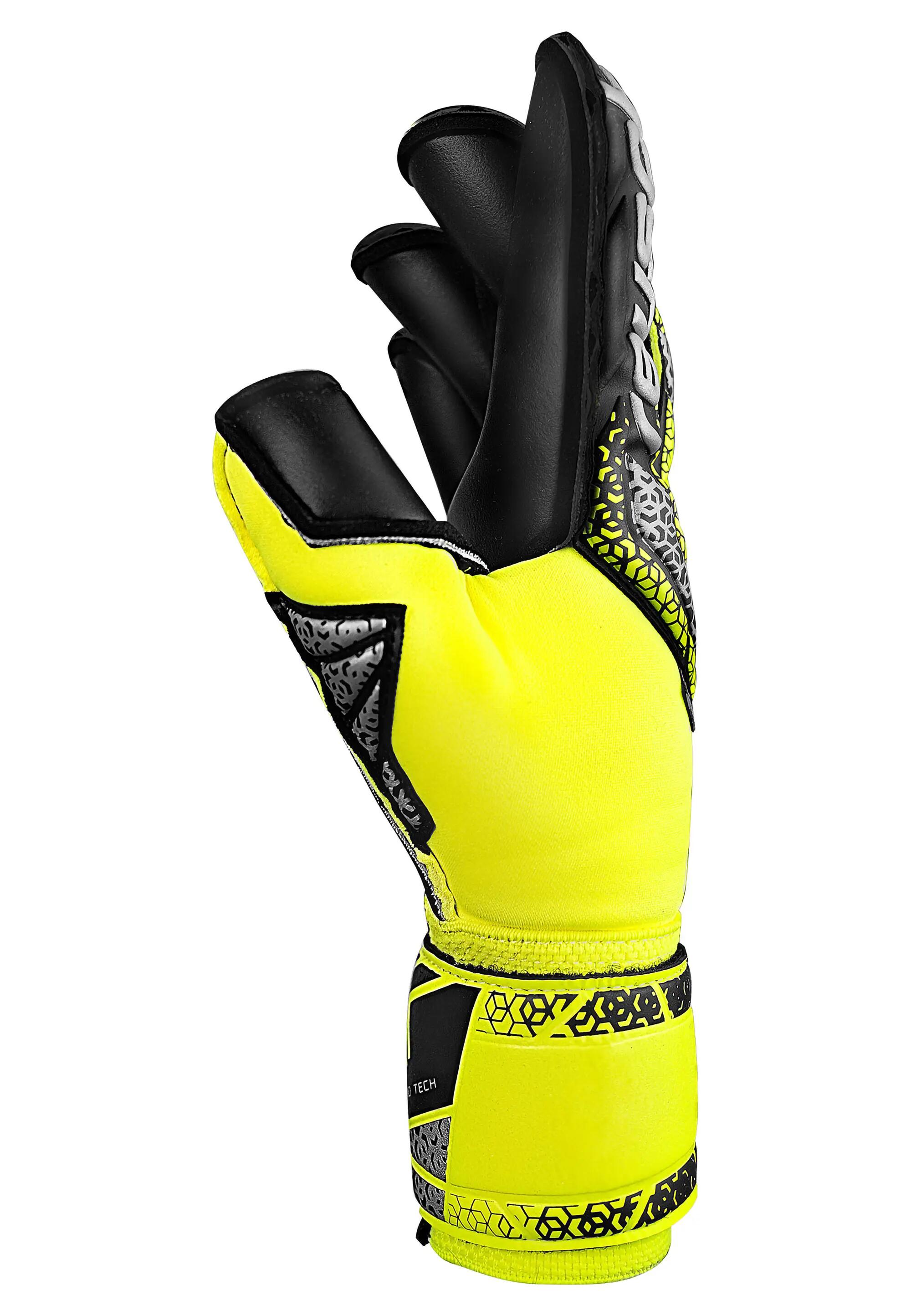 Rękawice bramkarskie Reusch Attrakt Duo Evolution safety yellow/silver/black 4/8