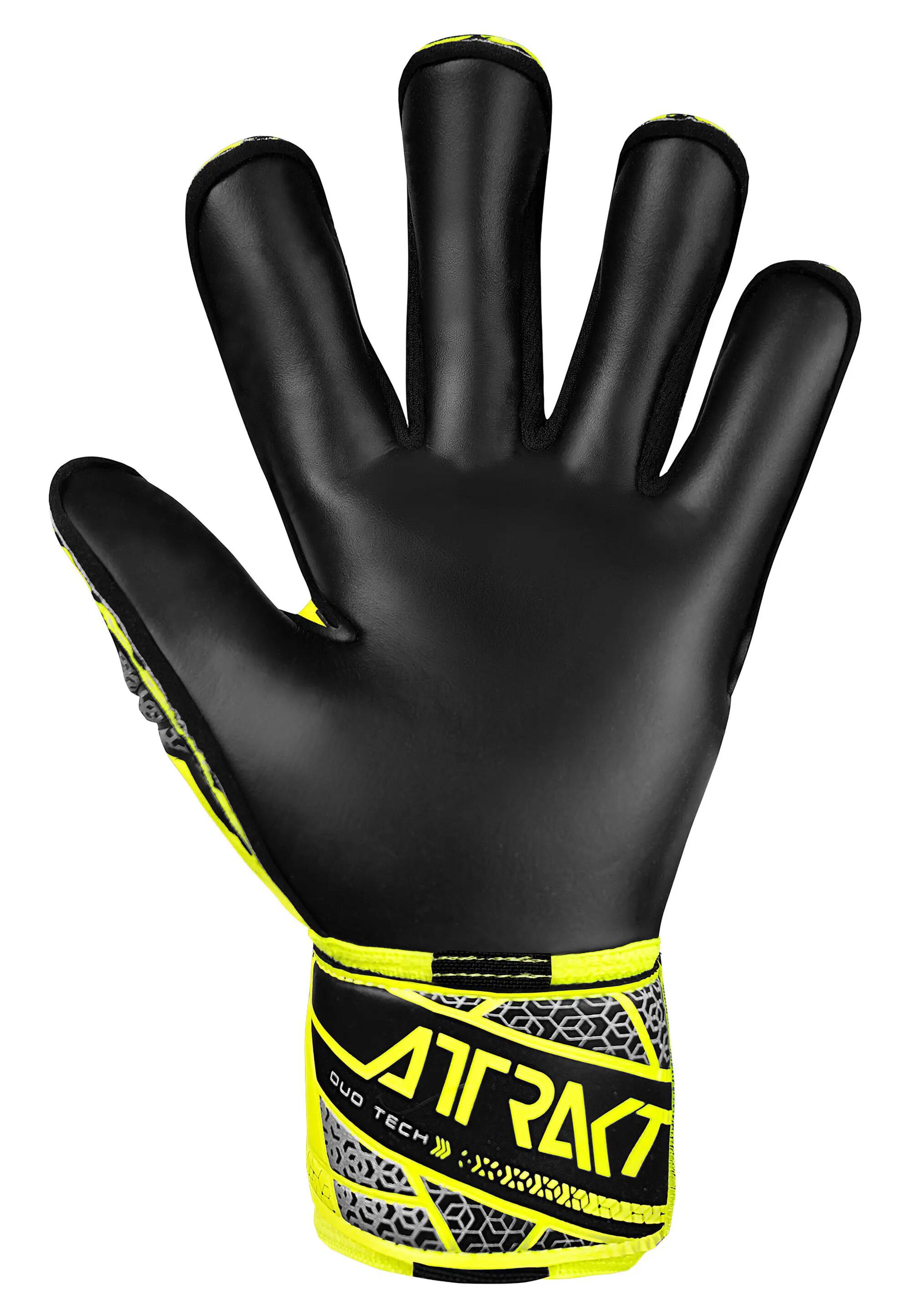 Rękawice bramkarskie Reusch Attrakt Duo Evolution safety yellow/silver/black 3/8