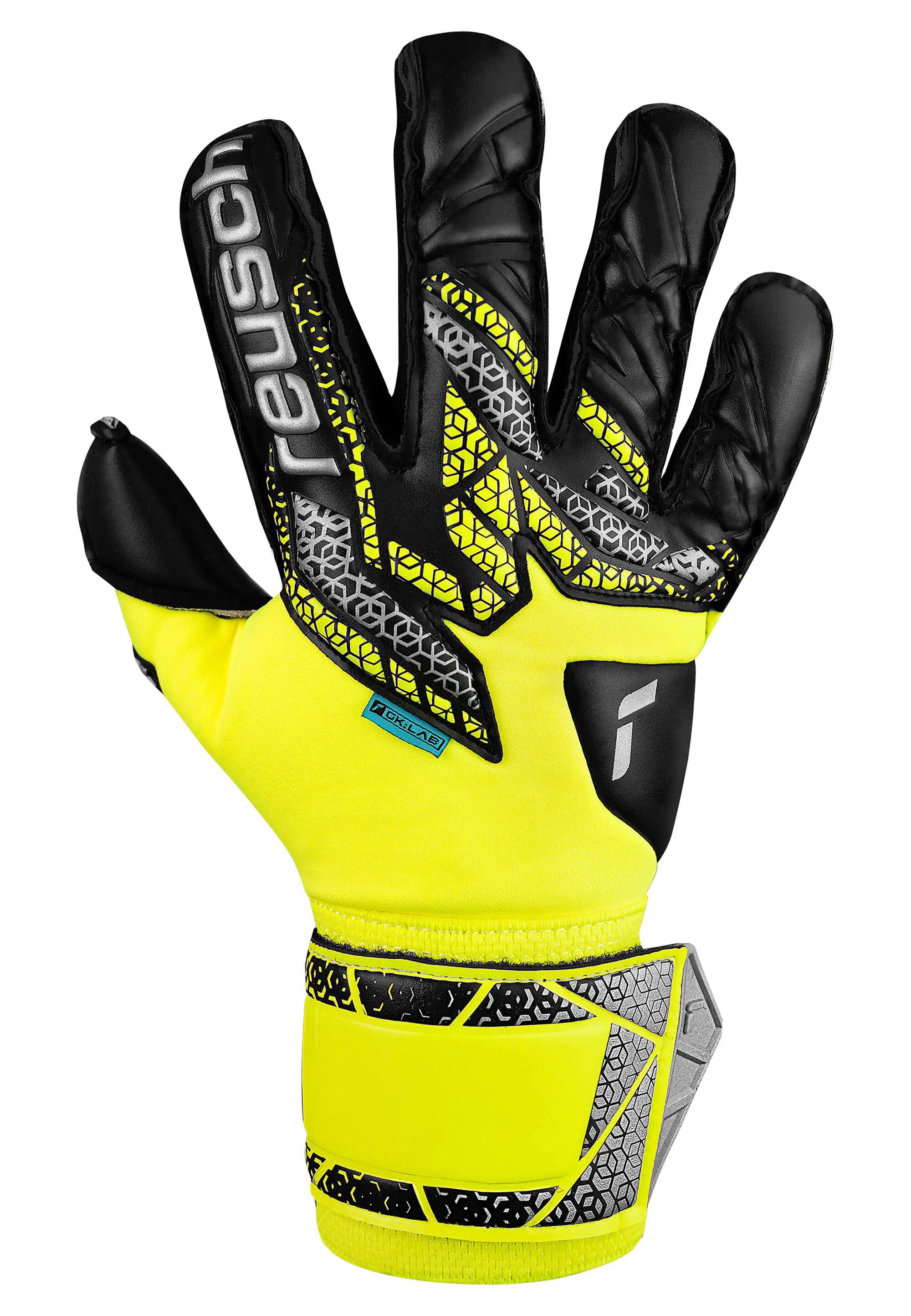 Rękawice bramkarskie Reusch Attrakt Duo Evolution safety yellow/silver/black 2/8