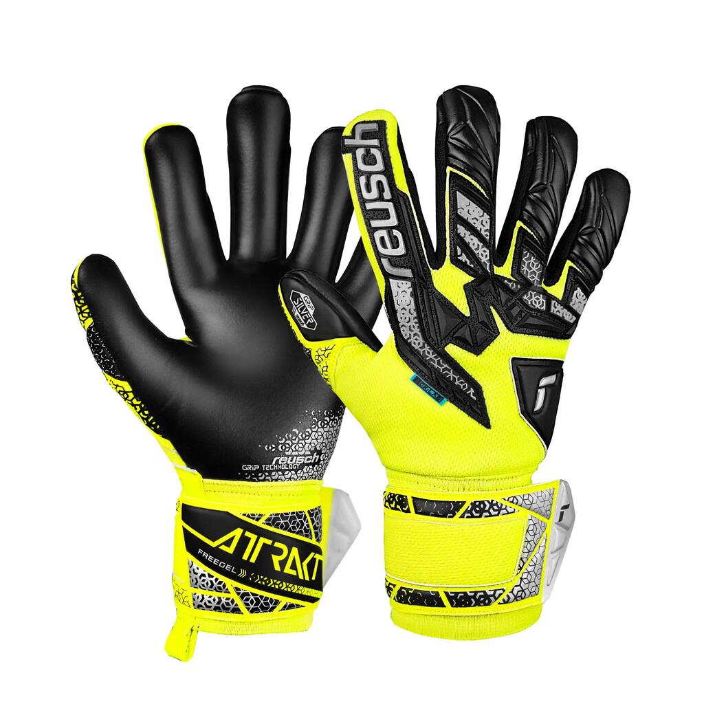 Unisex Adult Attrakt Freegel Goalkeeper Gloves (Black/Green)