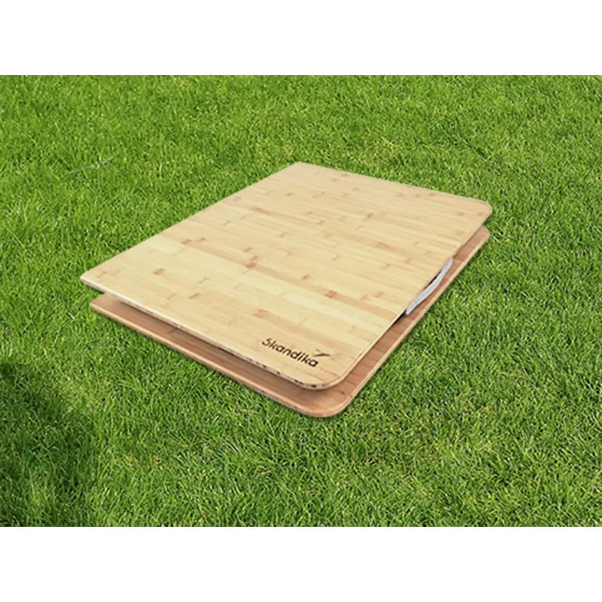Seconde vie - Table de Camping Tolja - Pliante Bambou et Aluminium - 120x70 cm 9/14