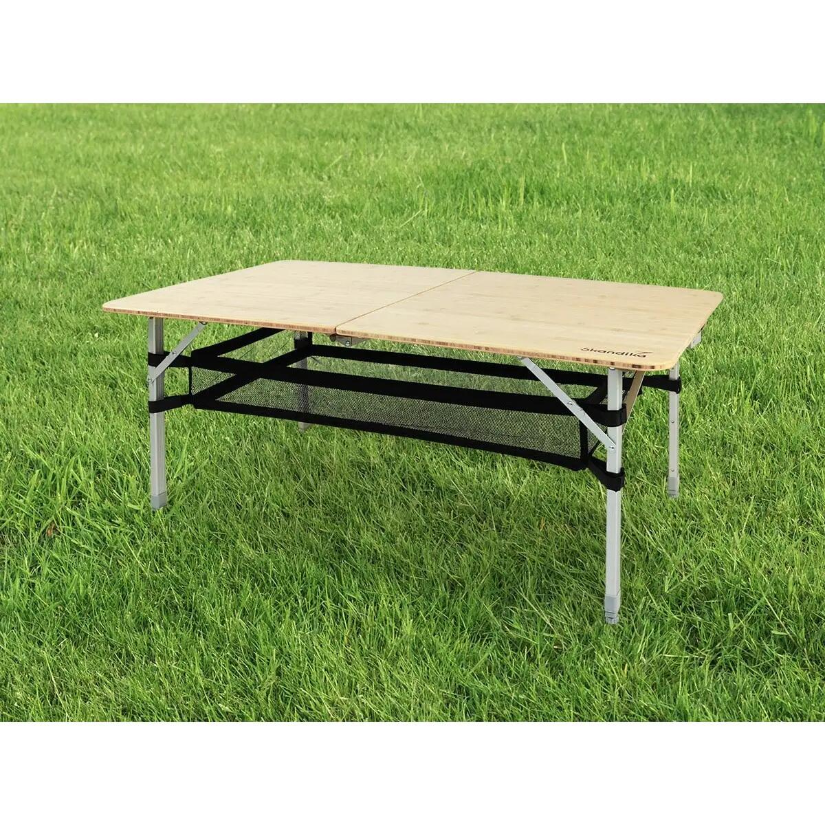 Seconde vie - Table de Camping Tolja - Pliante Bambou et Aluminium - 120x70 cm 4/14