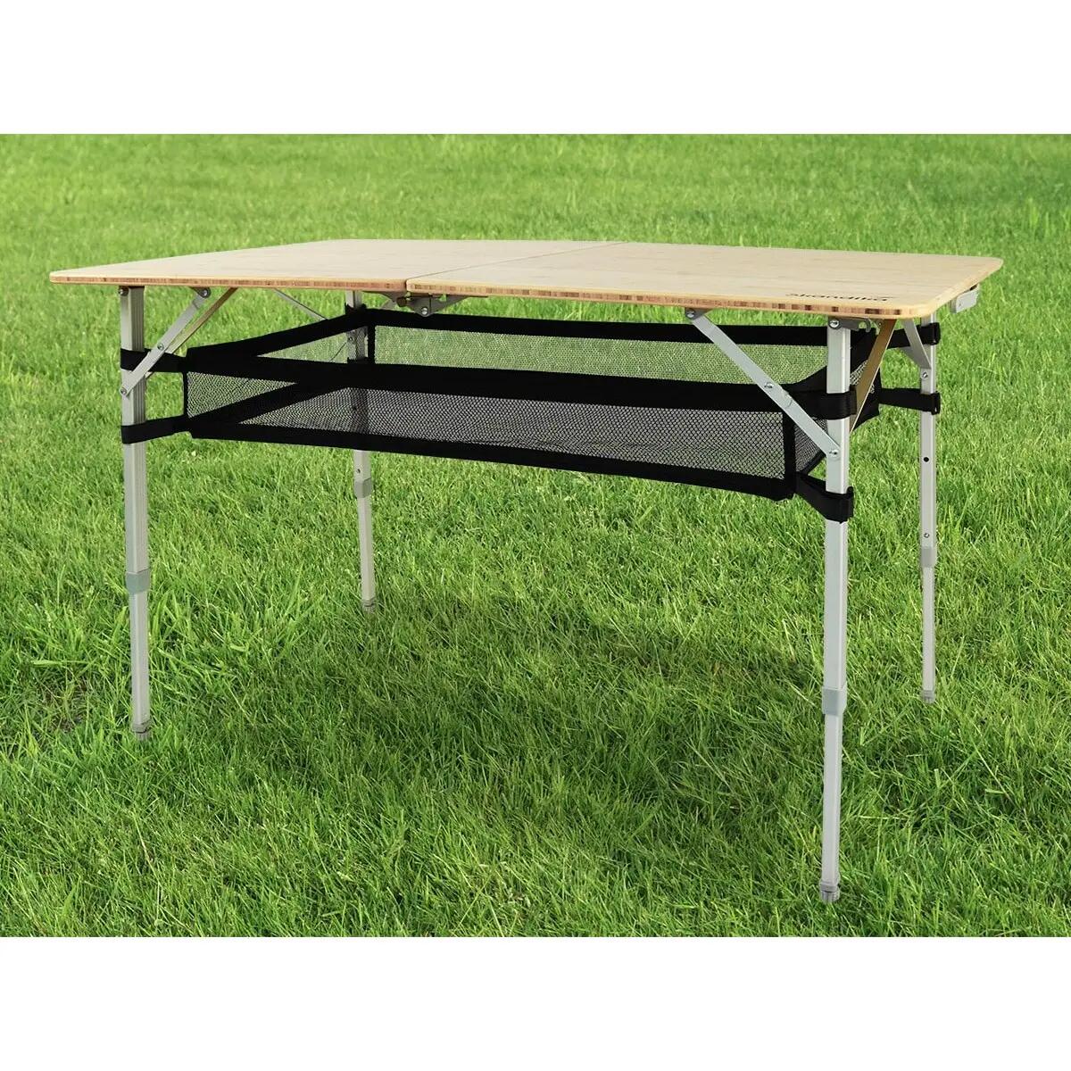 Seconde vie - Table de Camping Tolja - Pliante Bambou et Aluminium - 120x70 cm 3/14