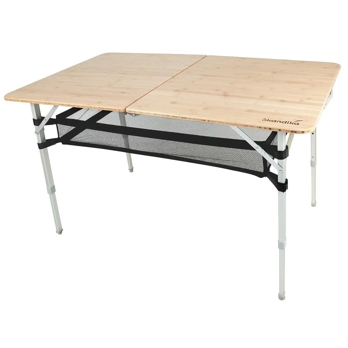 Seconde vie - Table de Camping Tolja - Pliante Bambou et Aluminium - 120x70 cm 10/14