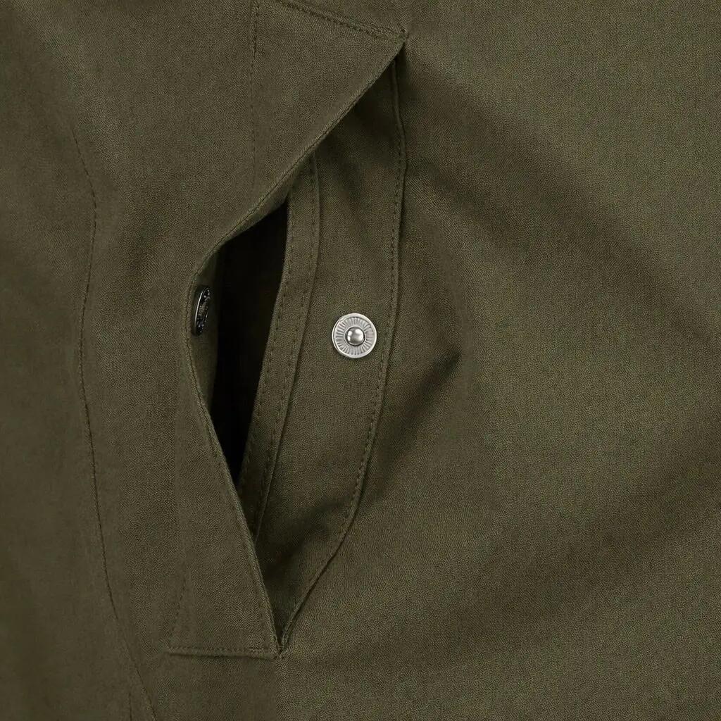 Parka de pluie femme vélo imperméable verte 4/7