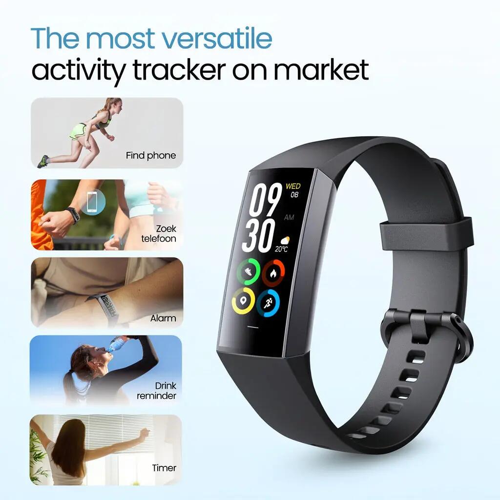 Bracelet d’activité Pro AMOLED cardiofréquencemètre 2 bracelets noir 5/14