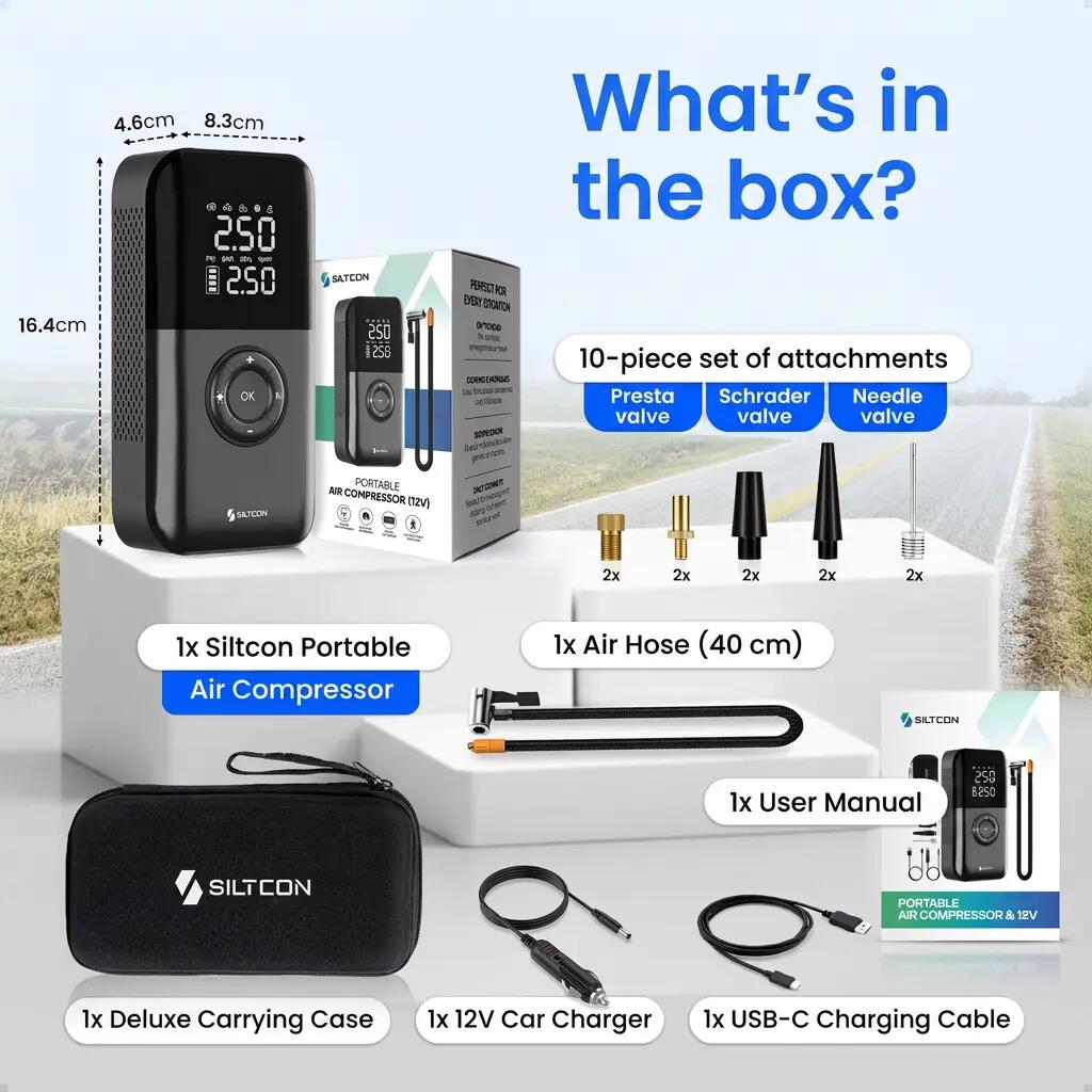 Elektrische bandenpomp 10,8 bar 35 l/min powerbank 8500 mAh 6/14