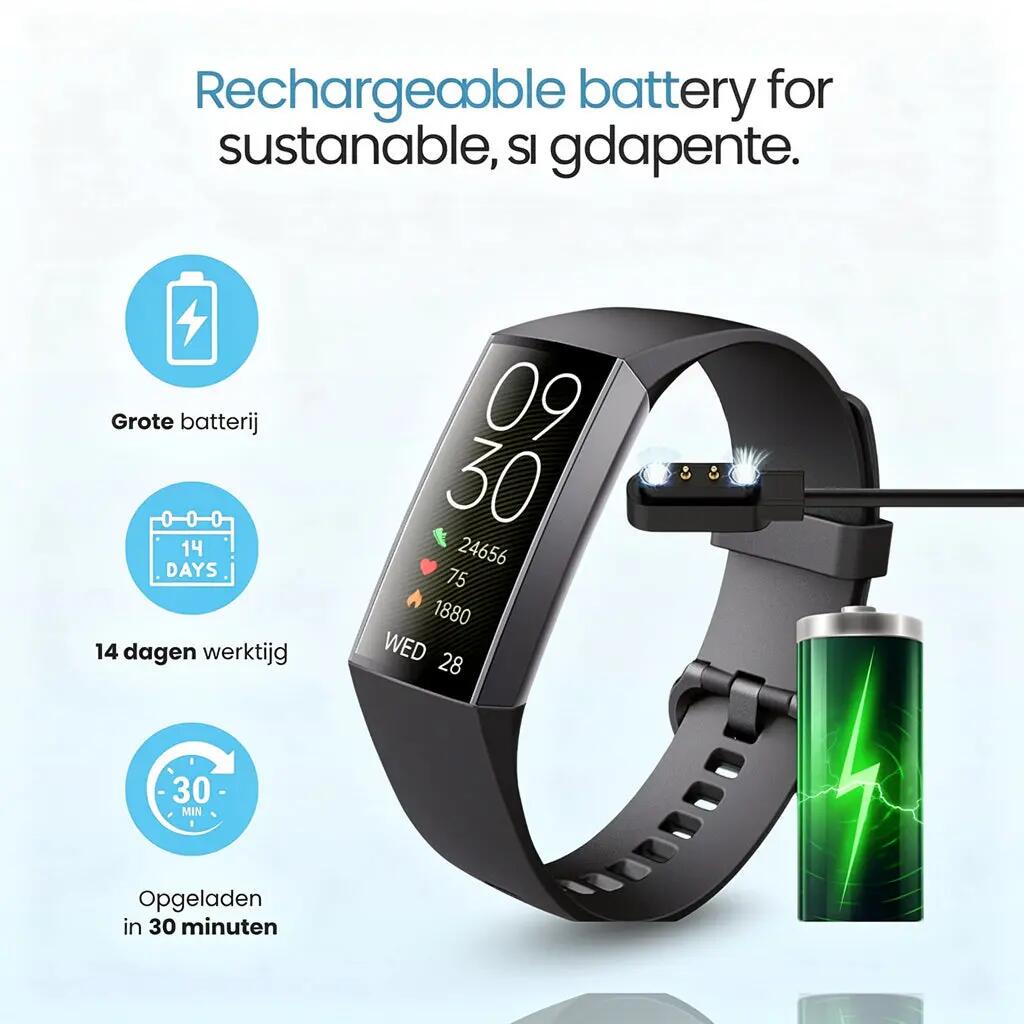Bracelet d’activité Pro AMOLED cardiofréquencemètre 2 bracelets noir 10/14